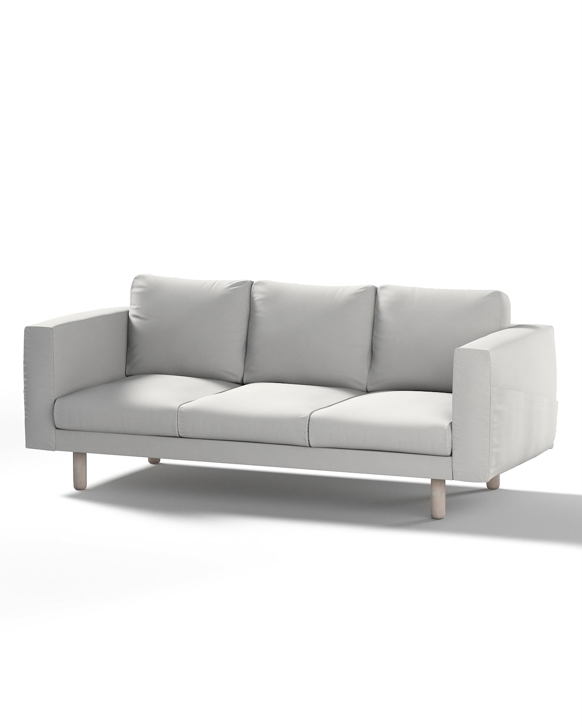 Bezug für Norsborg 3-Sitzer Sofa Farbe grau Stoff strukturiert