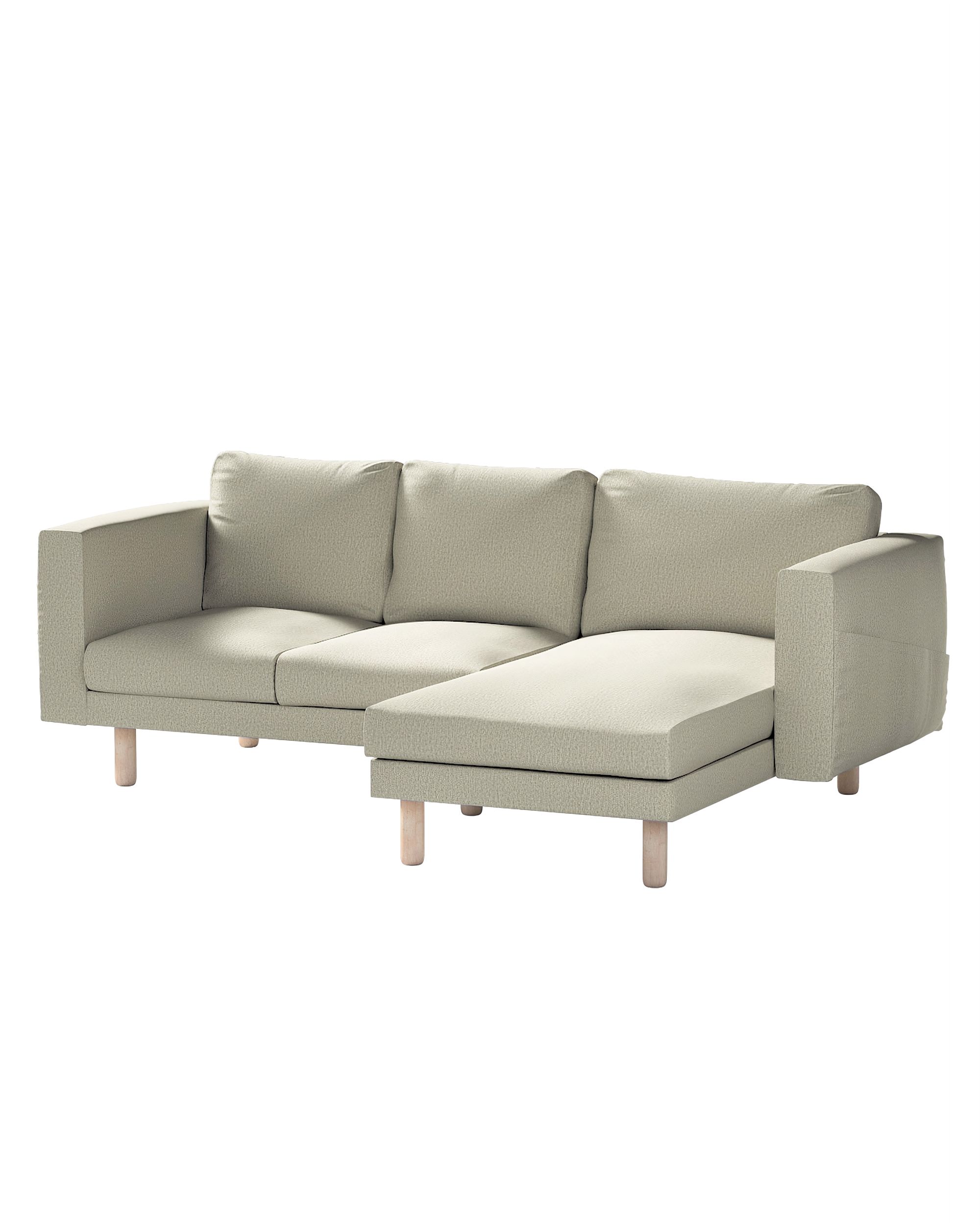 Bezug für Norsborg 3-Sitzer Sofa mit Recamiere Farbe beige Stoff strukturiert