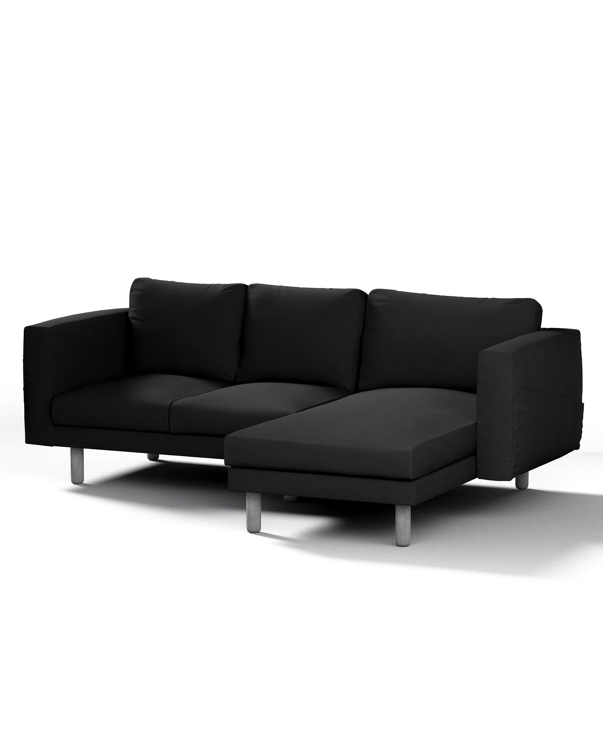 Bezug für Norsborg 3-Sitzer Sofa mit Recamiere Farbe grau