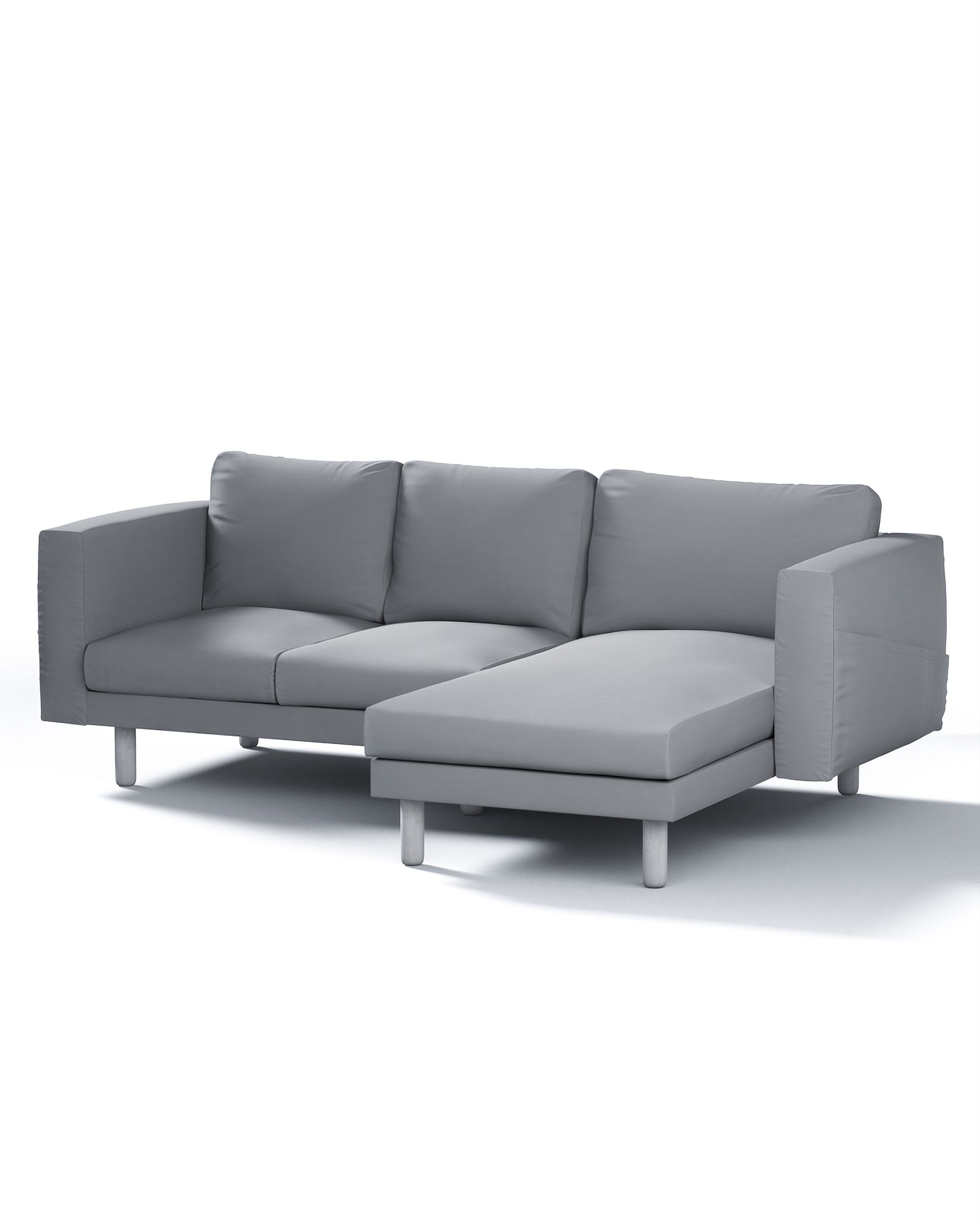 Bezug für Norsborg 3-Sitzer Sofa mit Recamiere Farbe grau
