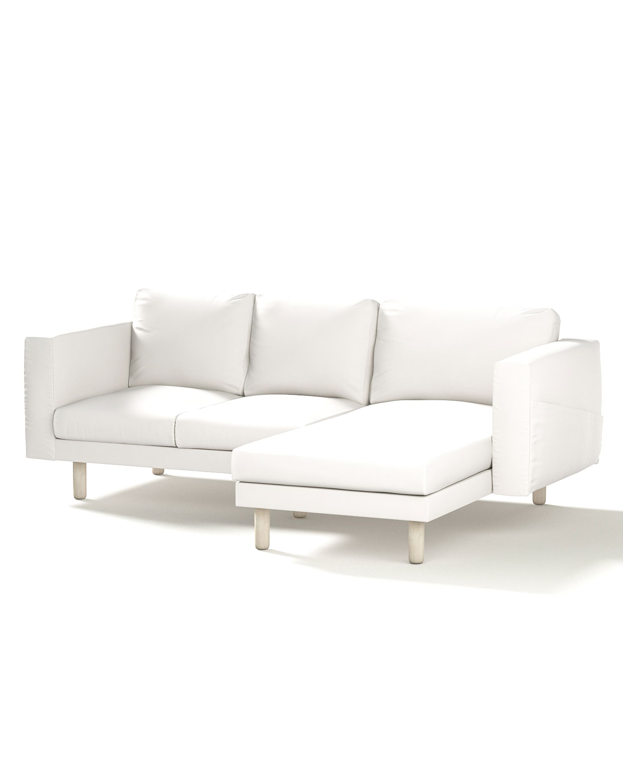 Bezug für Norsborg 3-Sitzer Sofa mit Recamiere Farbe weiß