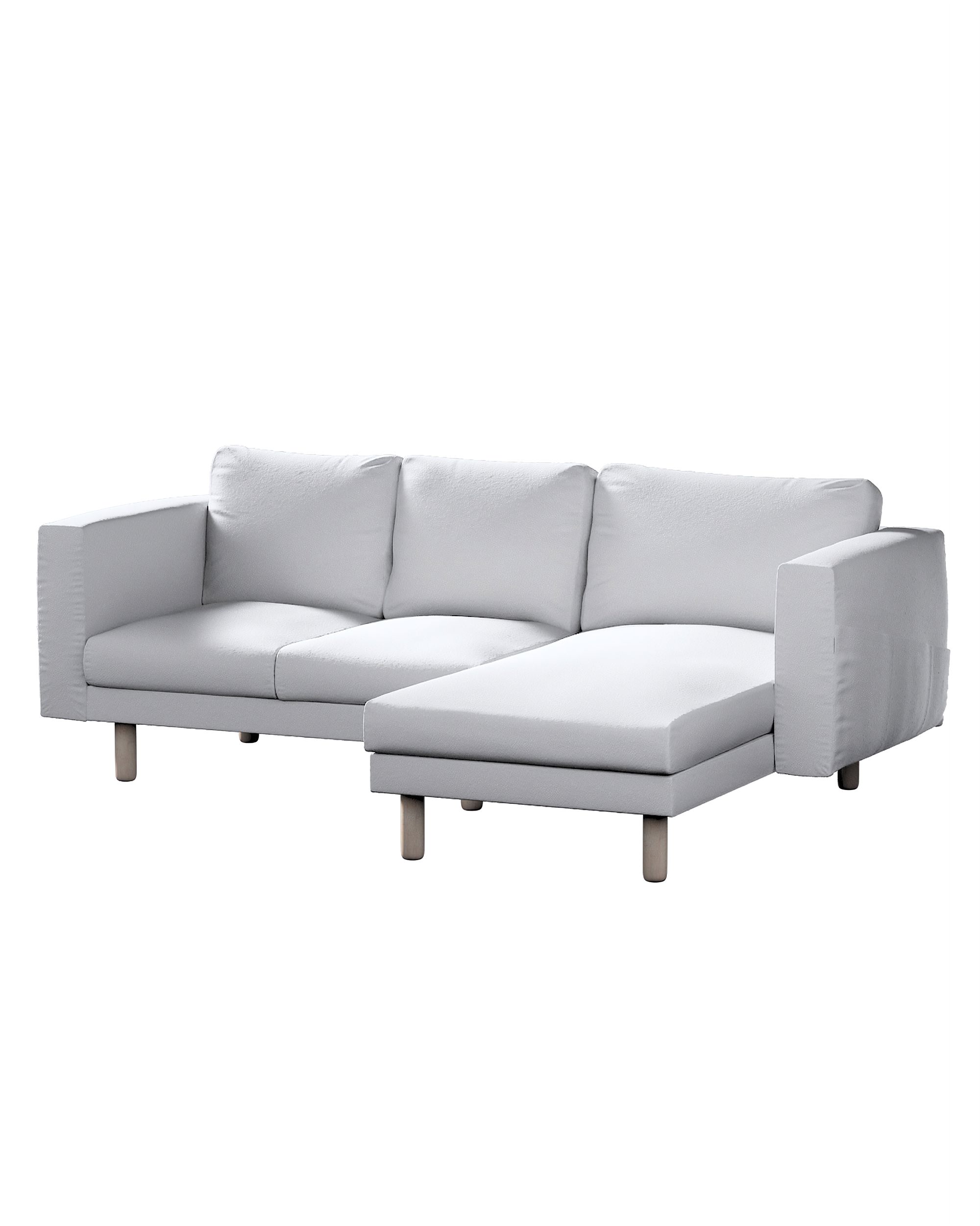 Bezug für Norsborg 3-Sitzer Sofa mit Recamiere Farbe weiß Stoff strukturiert