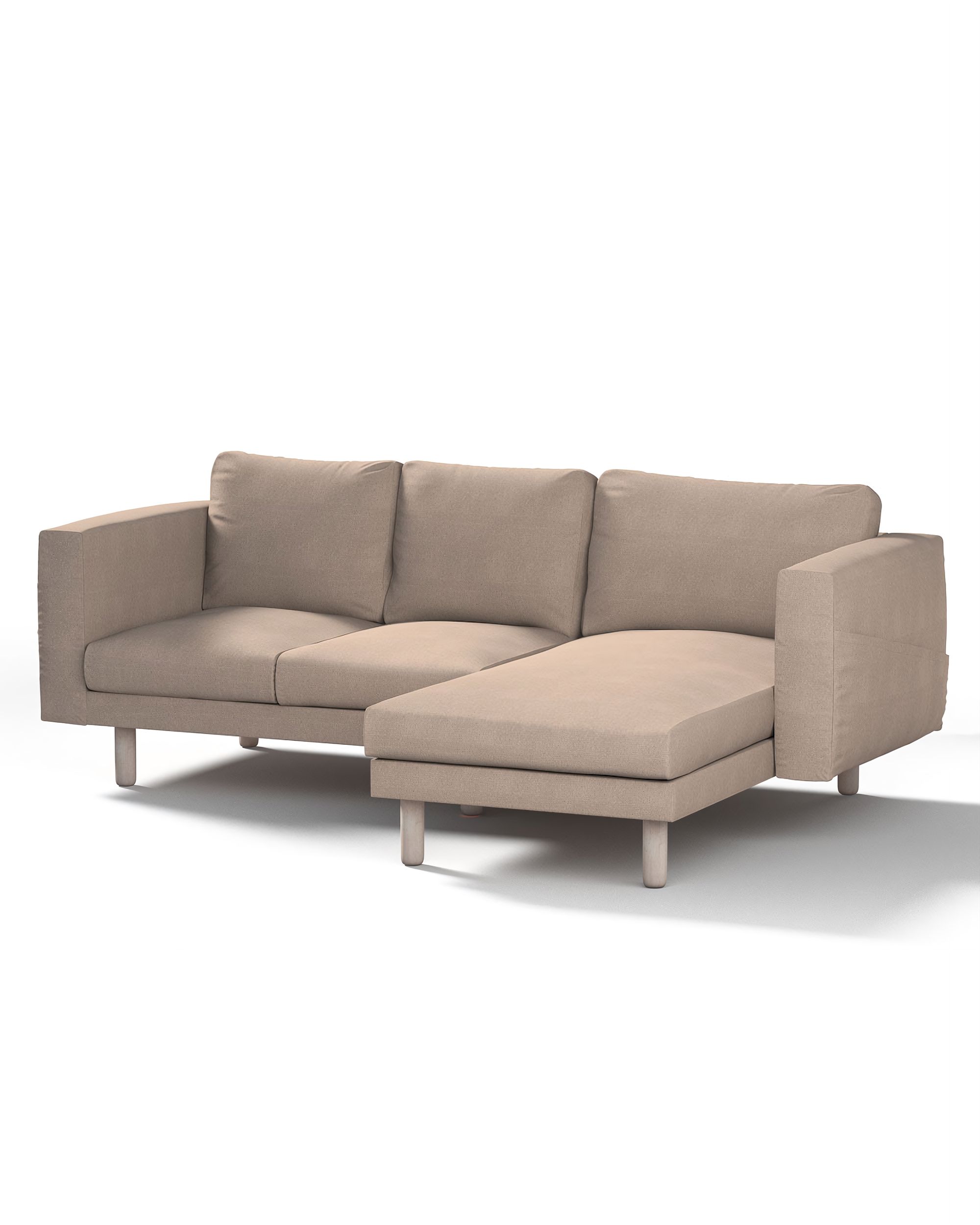 Bezug für Norsborg 3-Sitzer Sofa mit Recamiere Farbe beige Stoff strukturiert