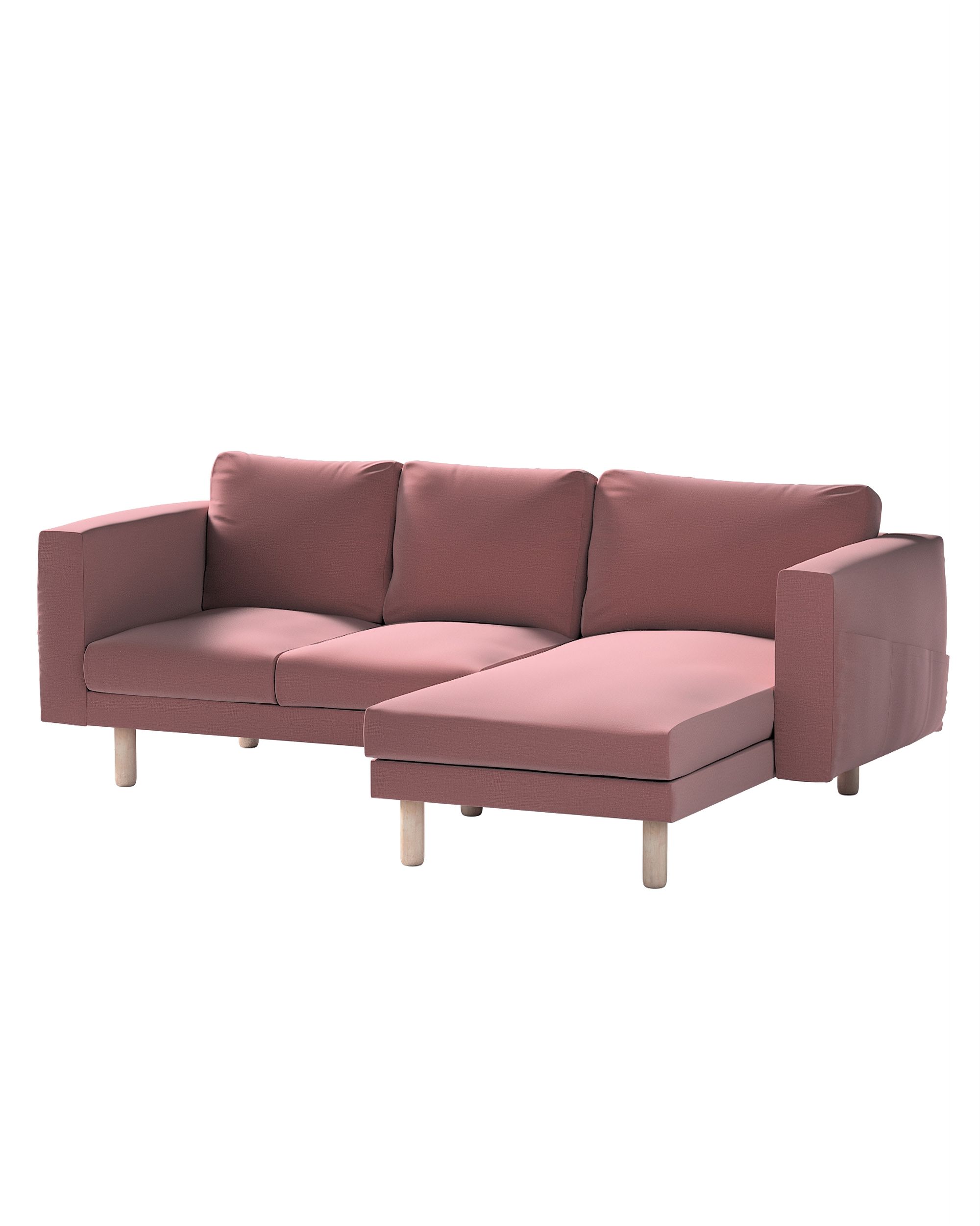 Bezug für Norsborg 3-Sitzer Sofa mit Recamiere Farbe violett Stoff samt