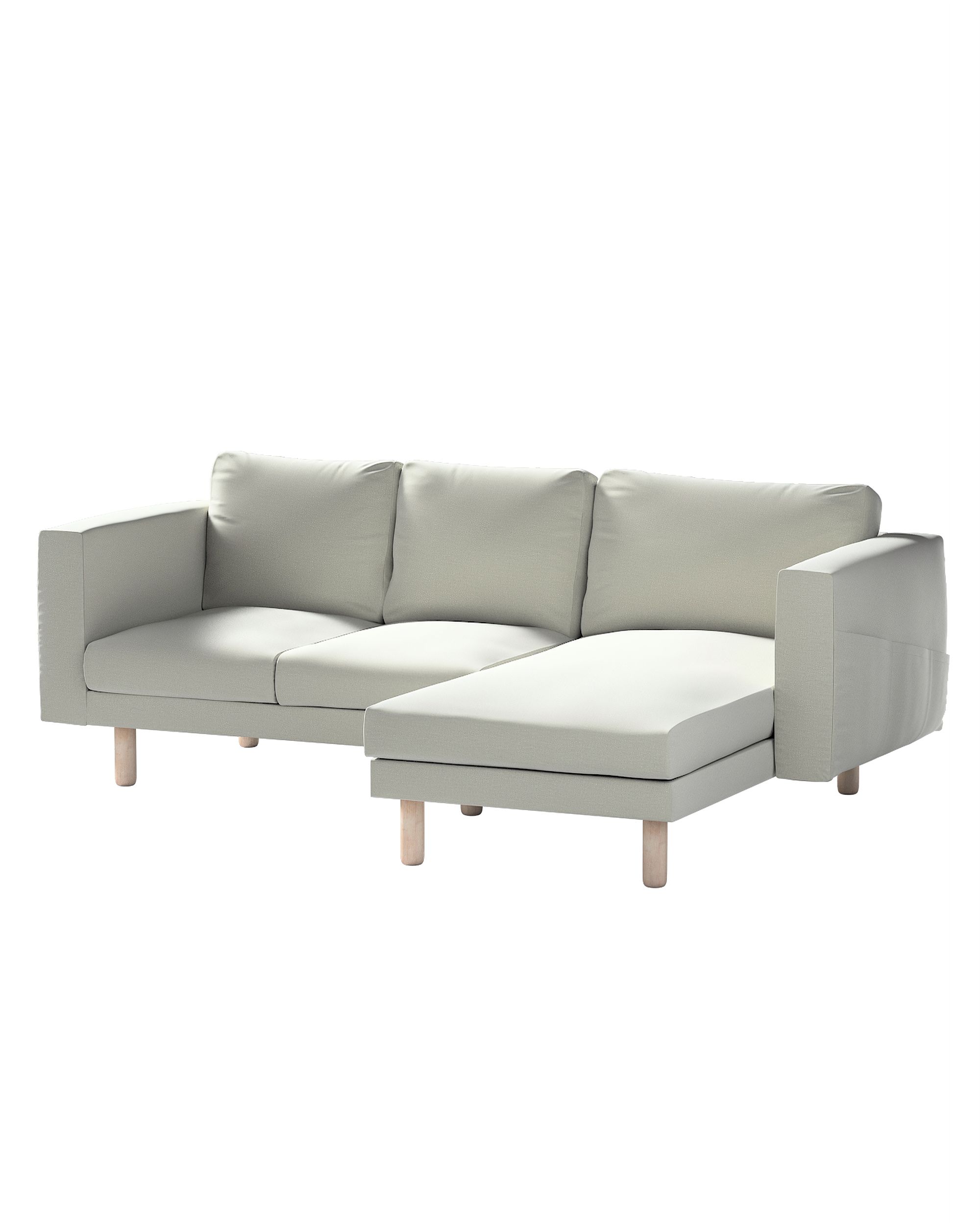 Bezug für Norsborg 3-Sitzer Sofa mit Recamiere Farbe grün Stoff samt