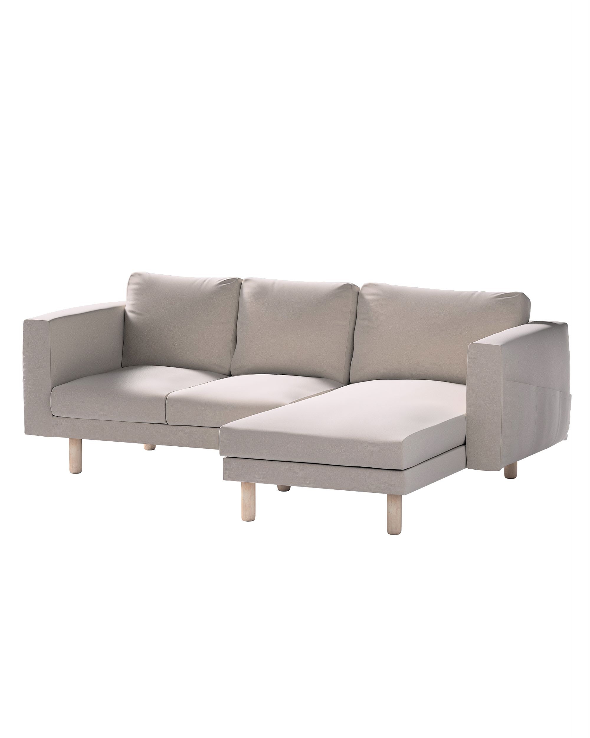 Bezug für Norsborg 3-Sitzer Sofa mit Recamiere Farbe beige Stoff samt