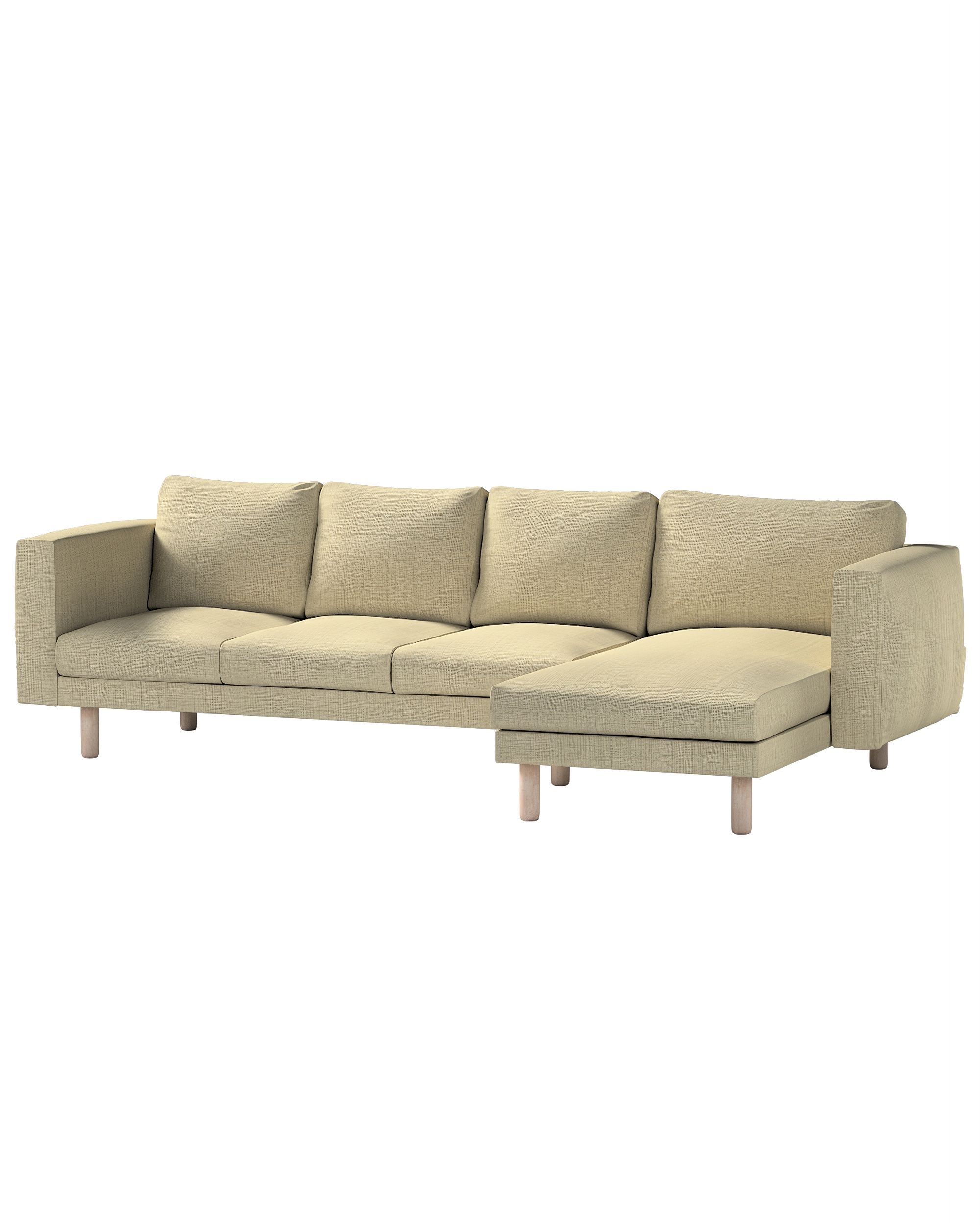 Bezug für Norsborg 4-Sitzer Sofa mit Recamiere Farbe beige Stoff strukturiert