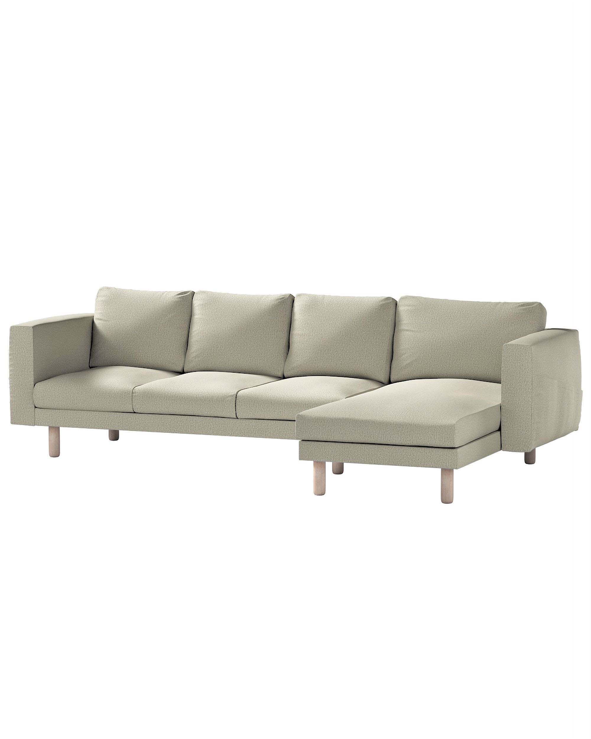 Bezug für Norsborg 4-Sitzer Sofa mit Recamiere Farbe beige Stoff strukturiert