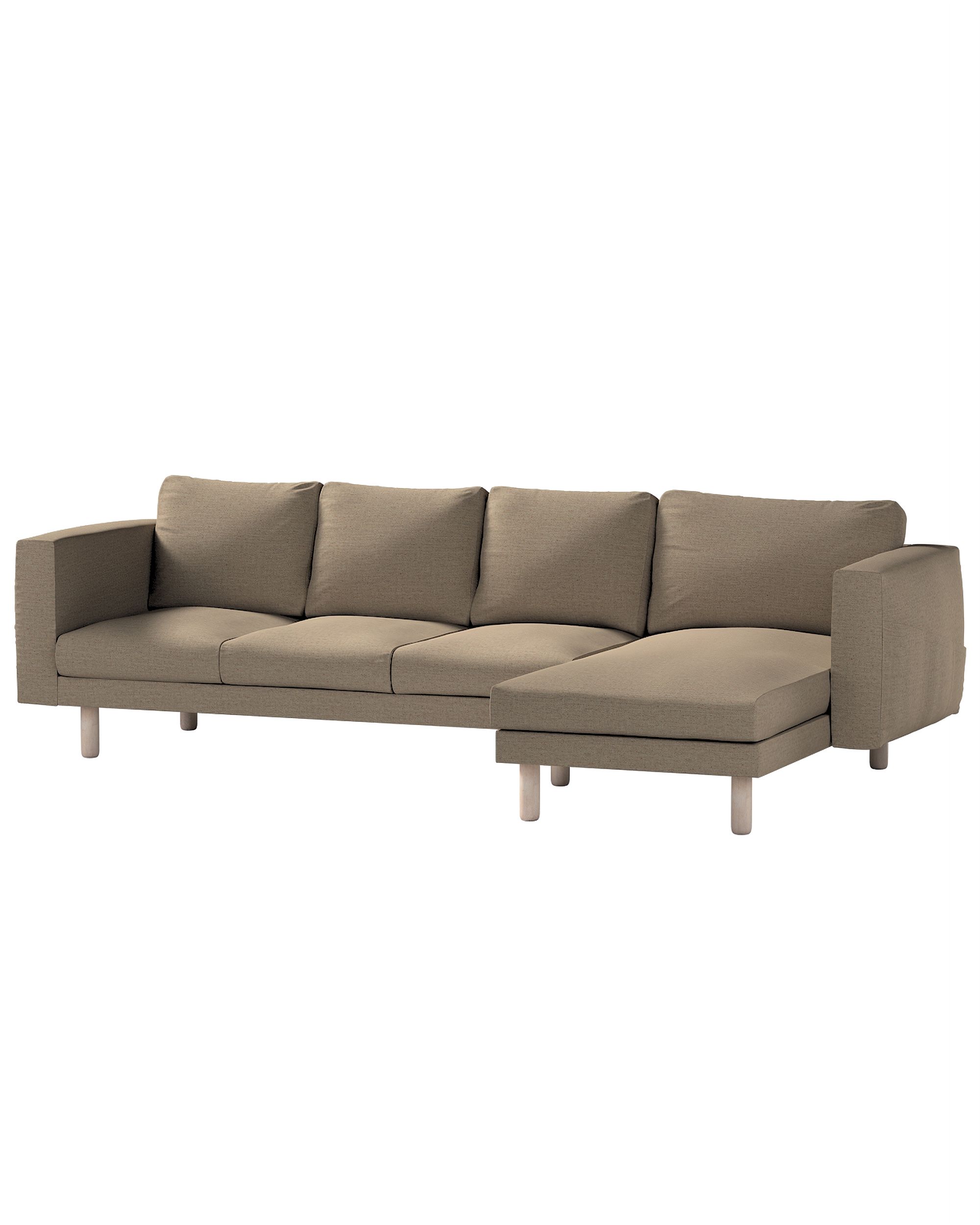 Bezug für Norsborg 4-Sitzer Sofa mit Recamiere Farbe beige Stoff strukturiert