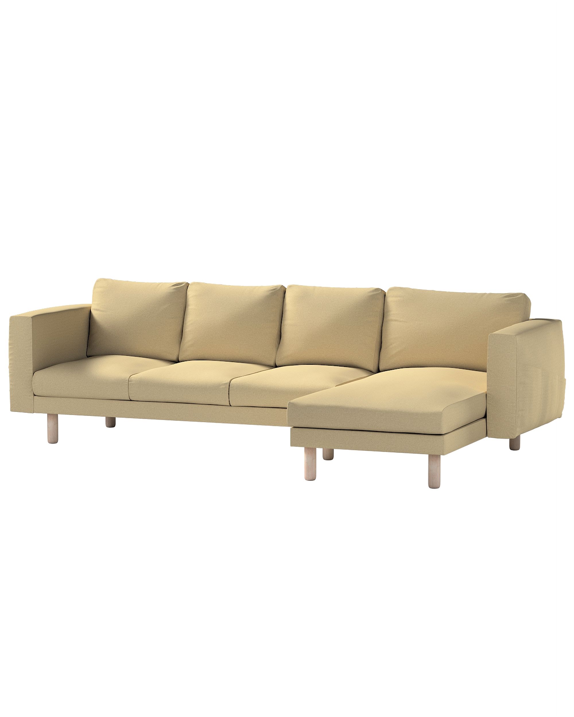 Bezug für Norsborg 4-Sitzer Sofa mit Recamiere Farbe grün Stoff strukturiert