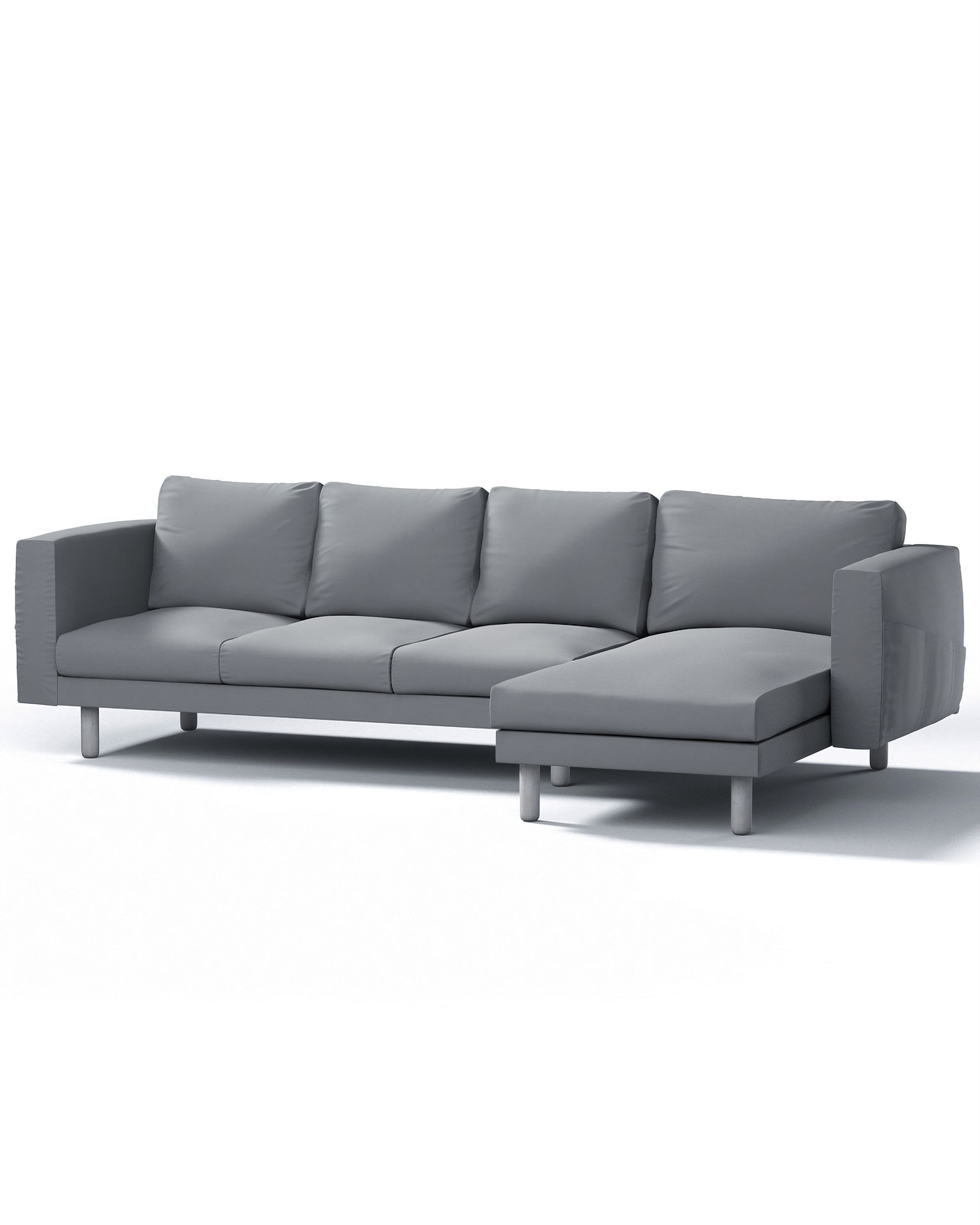 Bezug für Norsborg 4-Sitzer Sofa mit Recamiere Farbe grau