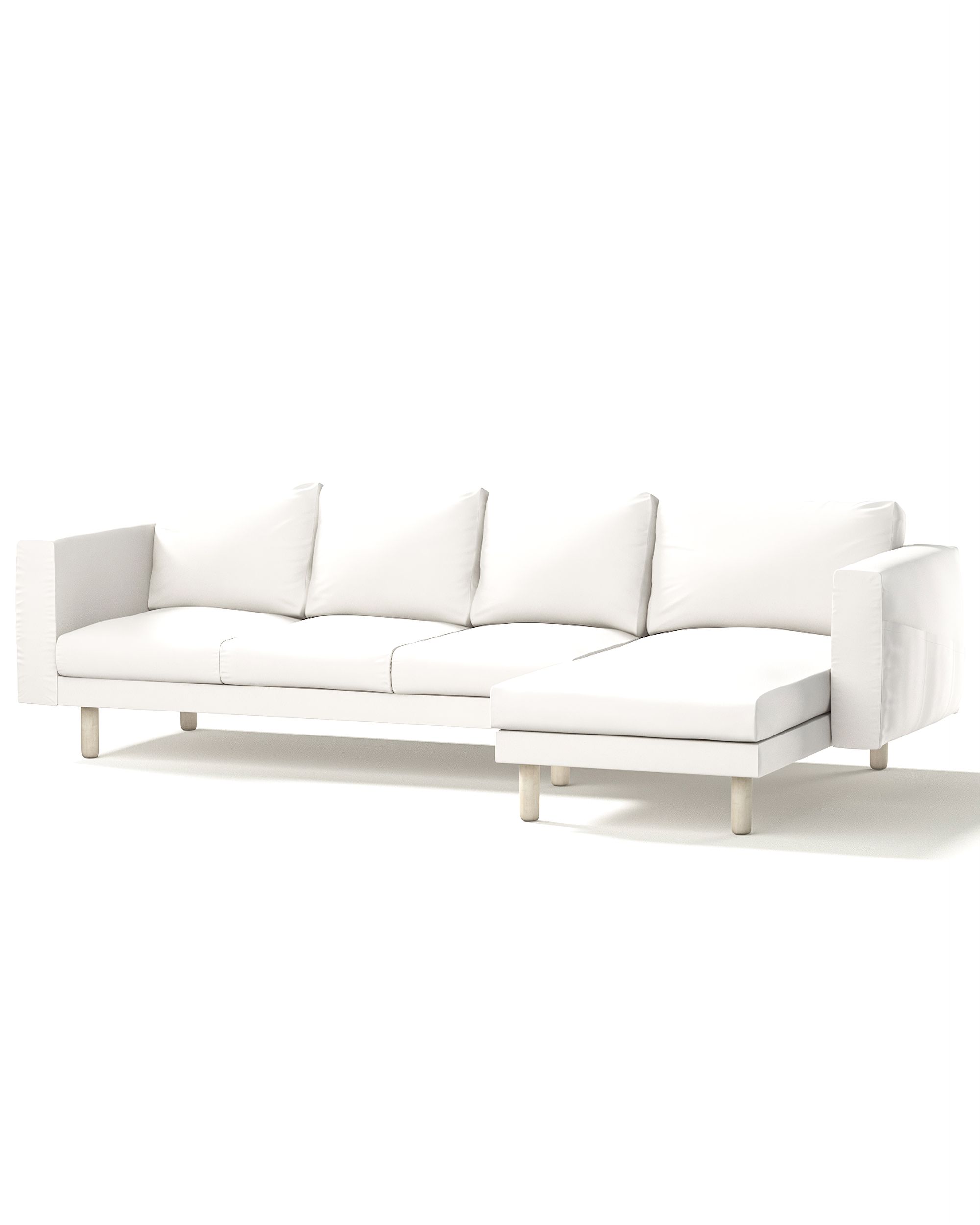 Bezug für Norsborg 4-Sitzer Sofa mit Recamiere Farbe weiß