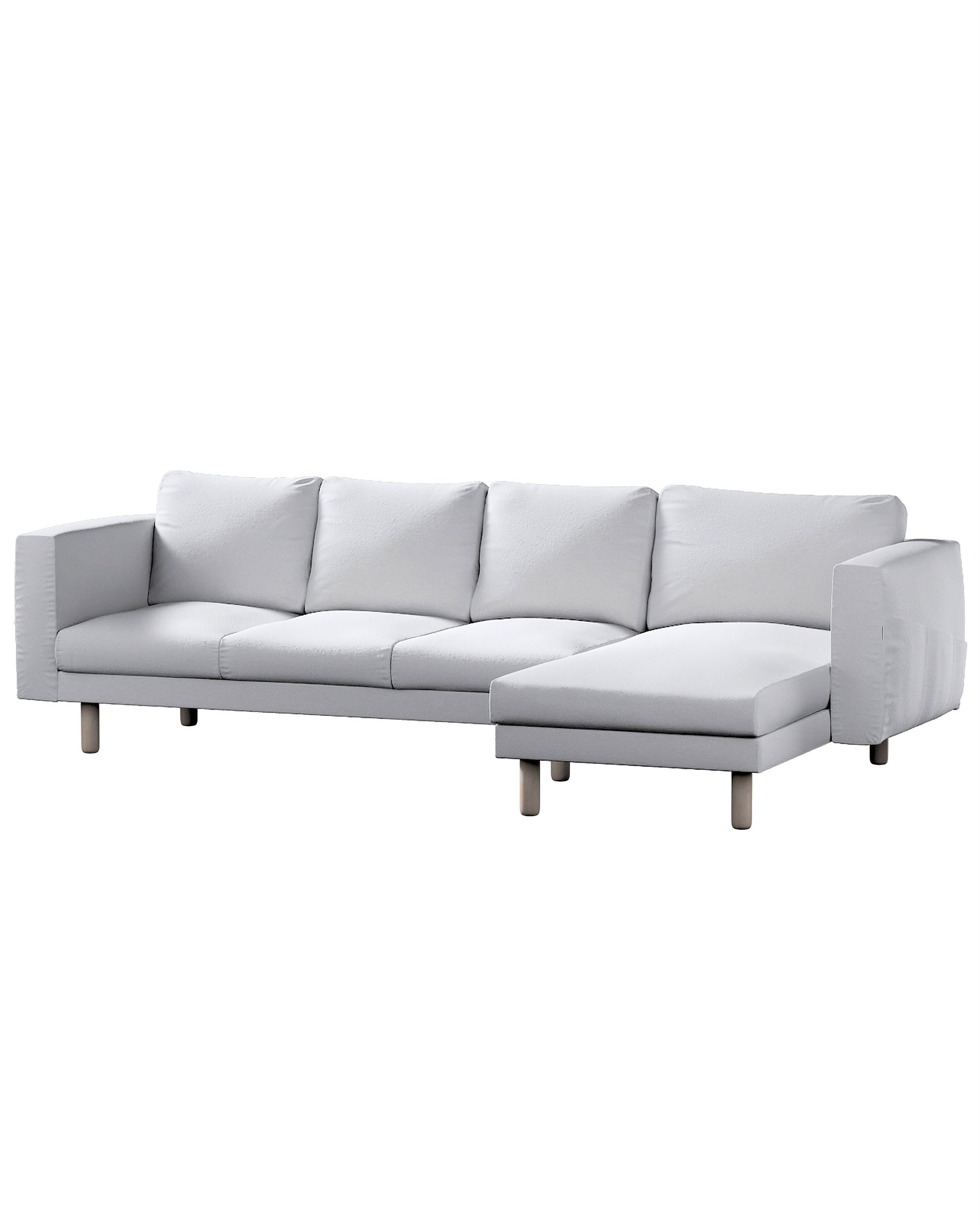 Bezug für Norsborg 4-Sitzer Sofa mit Recamiere Farbe weiß Stoff strukturiert