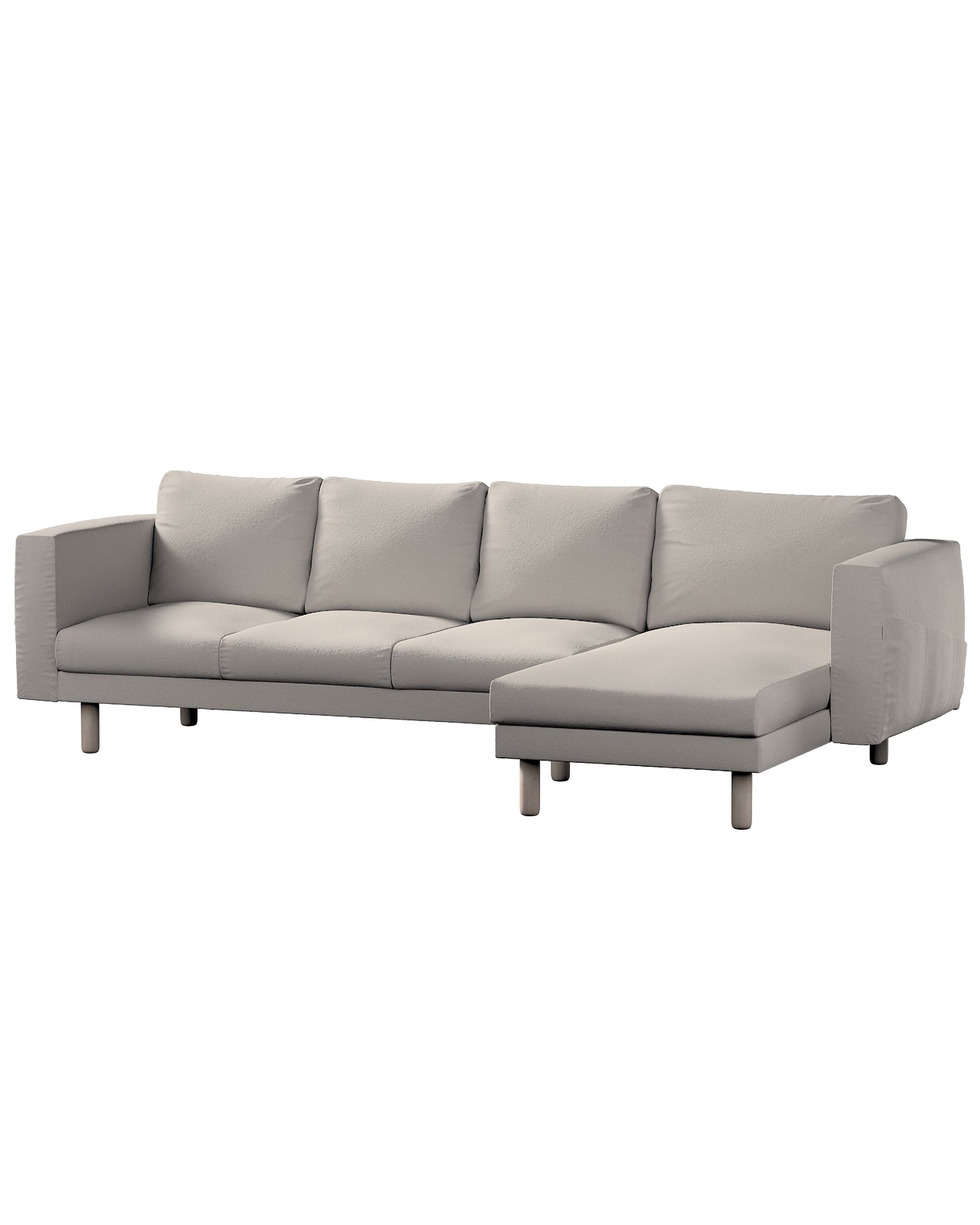 Bezug für Norsborg 4-Sitzer Sofa mit Recamiere Farbe beige Stoff strukturiert