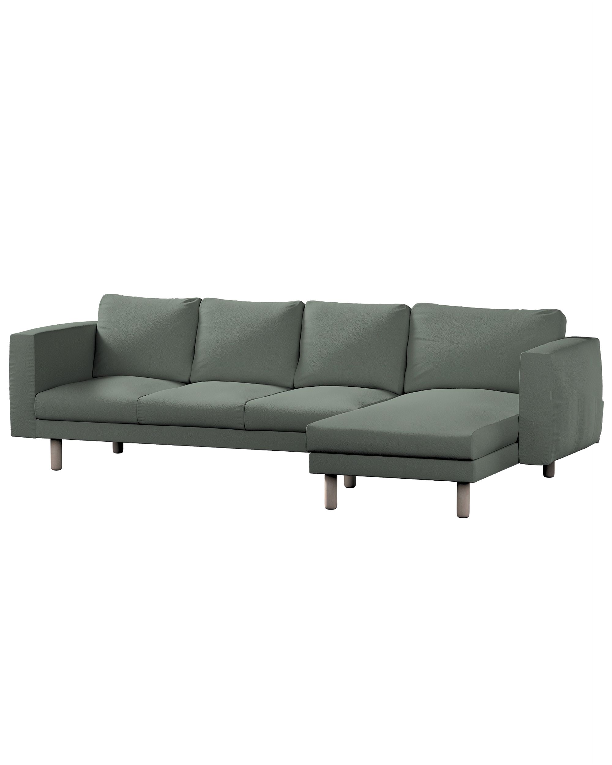 Bezug für Norsborg 4-Sitzer Sofa mit Recamiere Farbe grün Stoff strukturiert