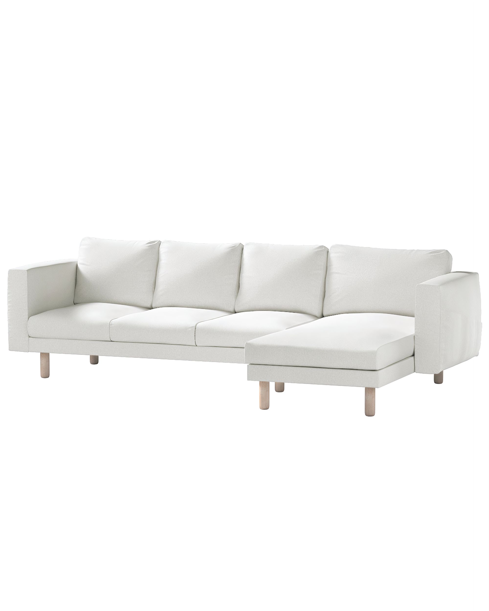 Bezug für Norsborg 4-Sitzer Sofa mit Recamiere Farbe creme Stoff strukturiert