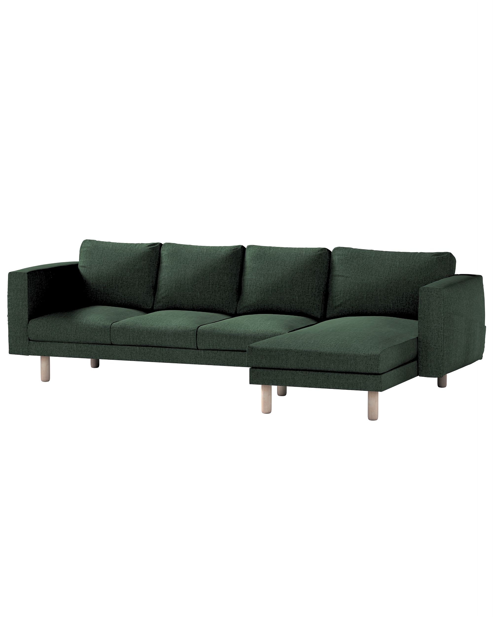 Bezug für Norsborg 4-Sitzer Sofa mit Recamiere Farbe grün Stoff strukturiert
