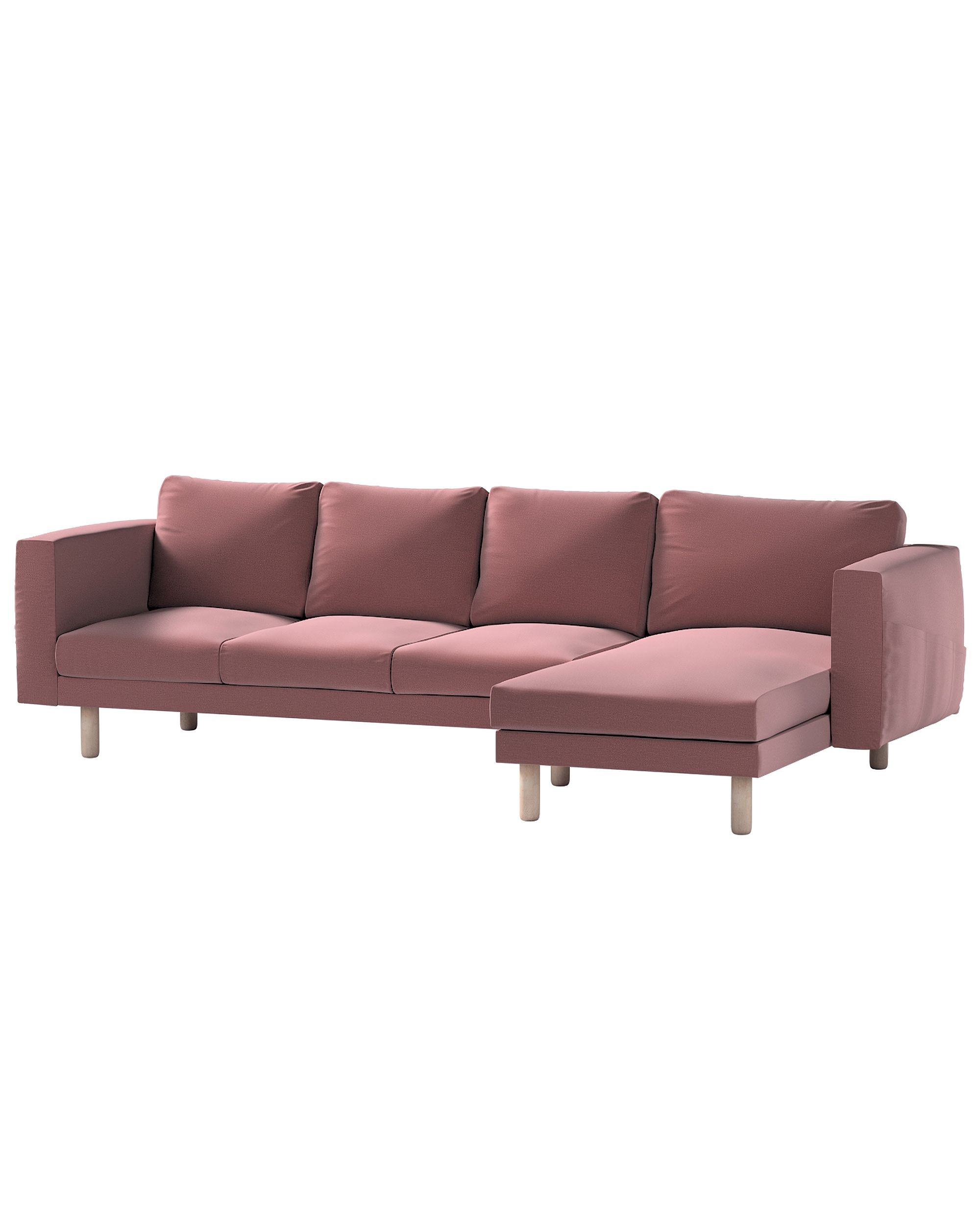 Bezug für Norsborg 4-Sitzer Sofa mit Recamiere Farbe violett Stoff samt
