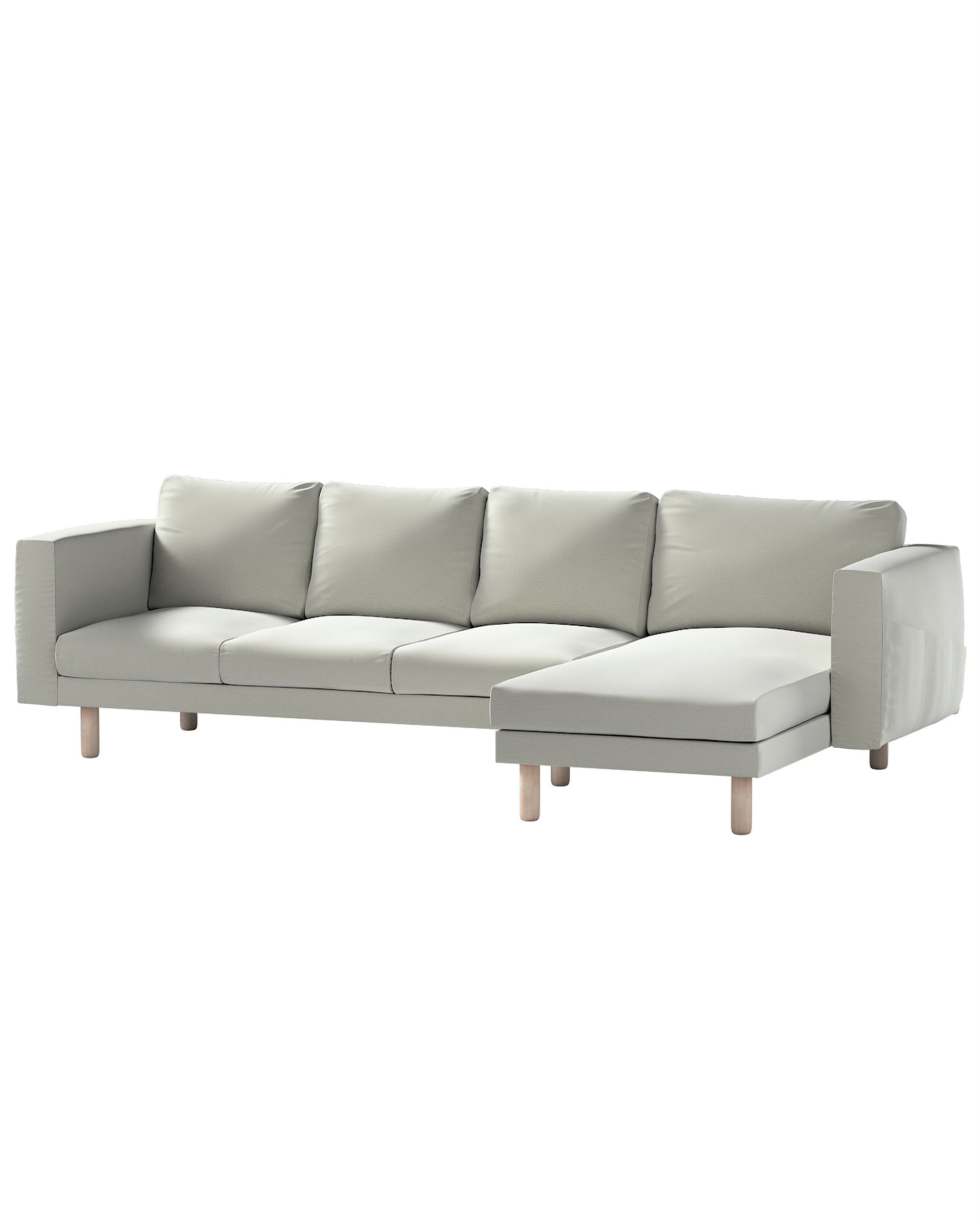 Bezug für Norsborg 4-Sitzer Sofa mit Recamiere Farbe grün Stoff samt
