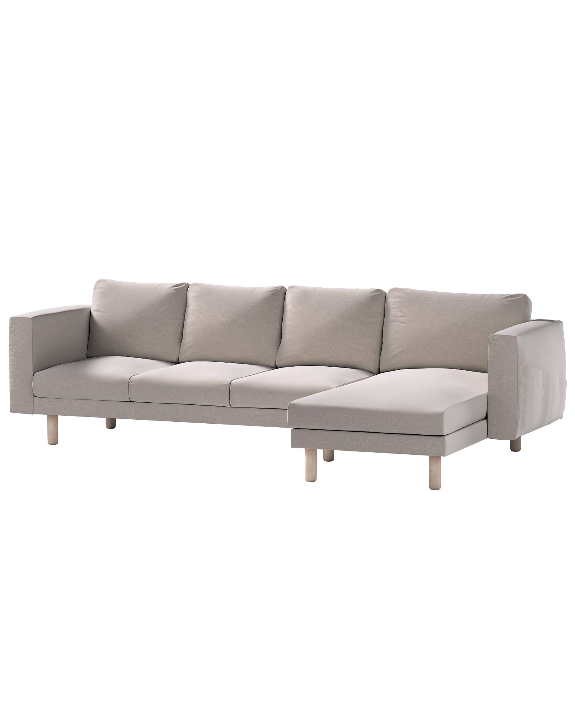 Bezug für Norsborg 4-Sitzer Sofa mit Recamiere Farbe beige Stoff samt
