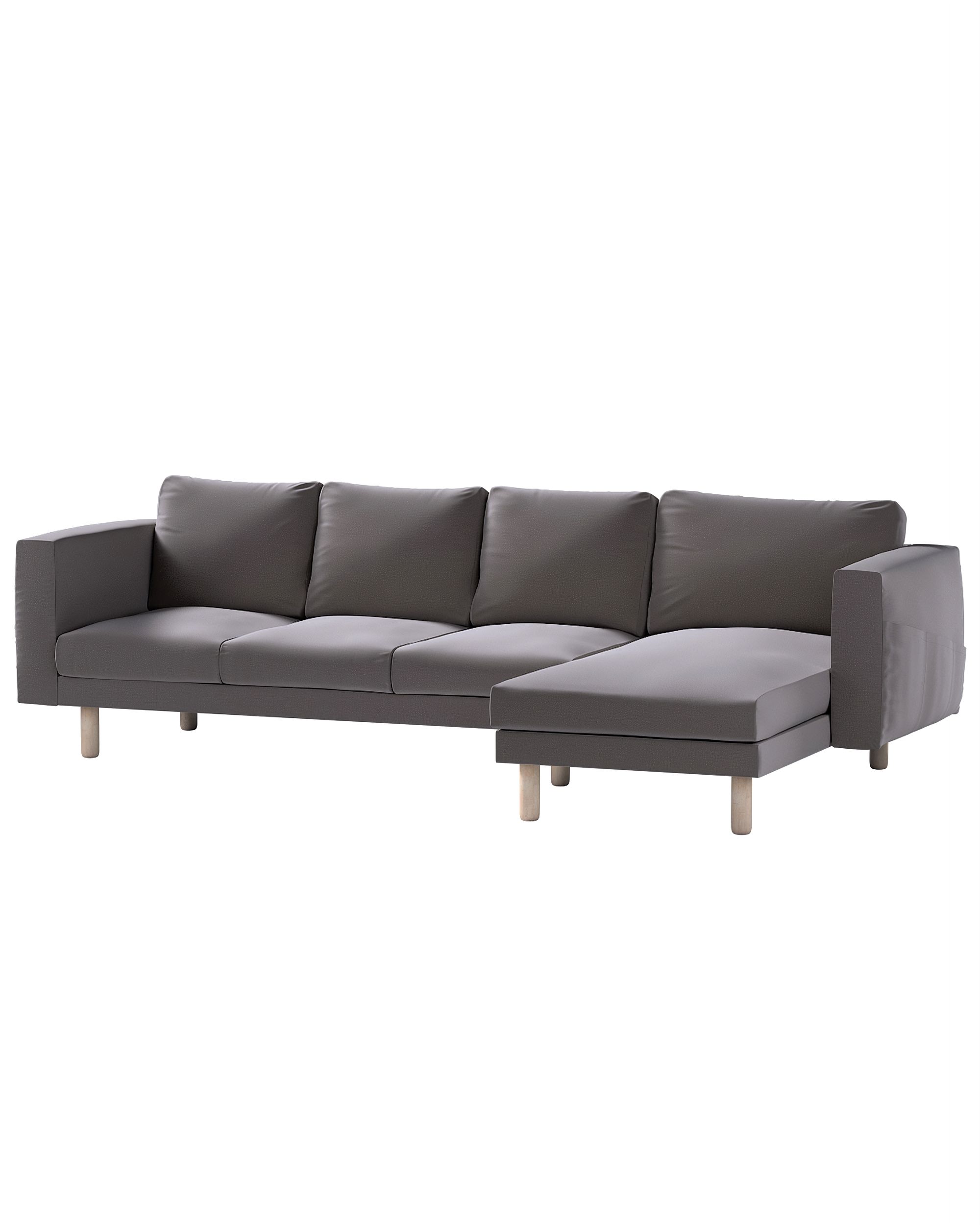 Bezug für Norsborg 4-Sitzer Sofa mit Recamiere Farbe braun Stoff samt