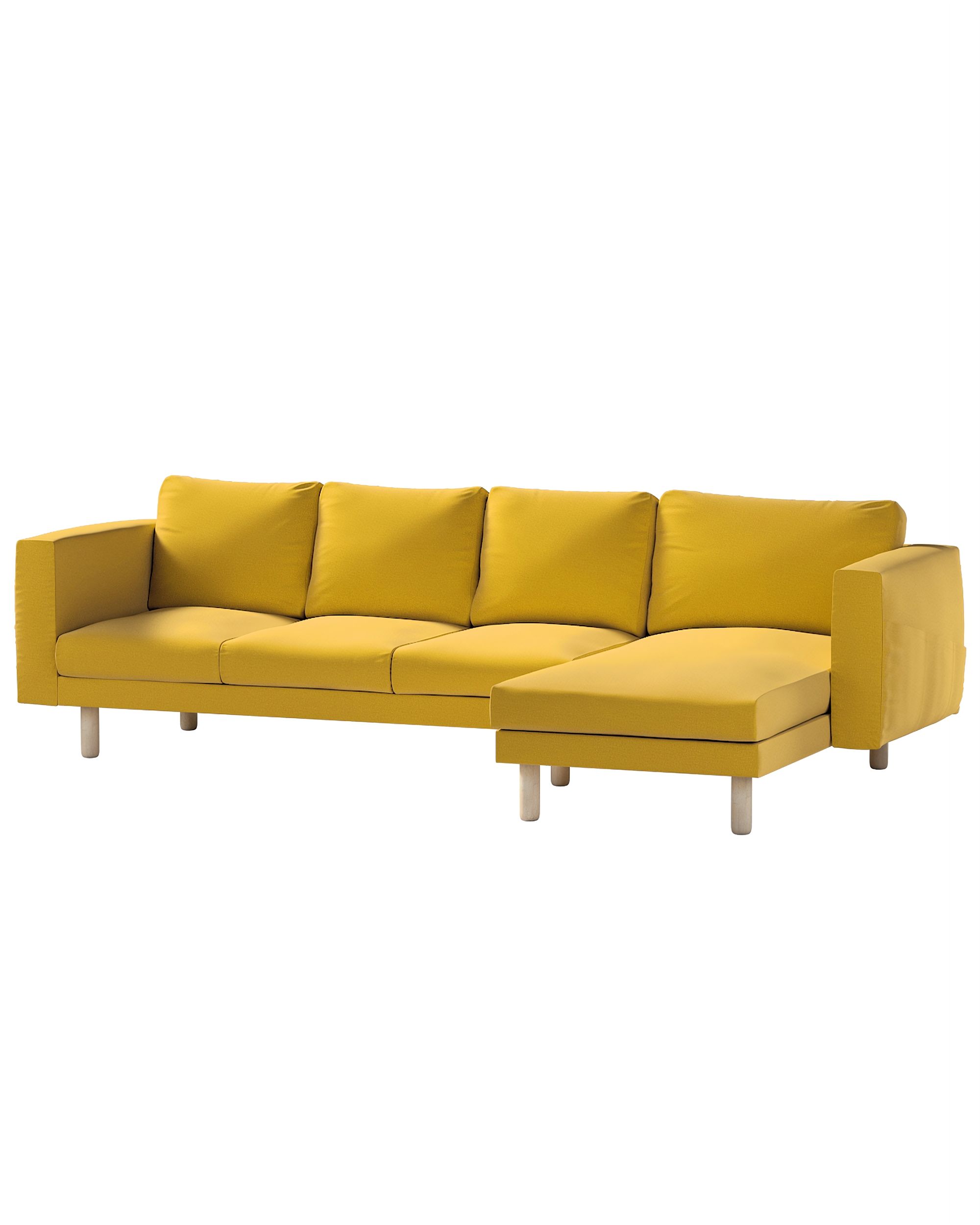 Bezug für Norsborg 4-Sitzer Sofa mit Recamiere Farbe gelb Stoff samt