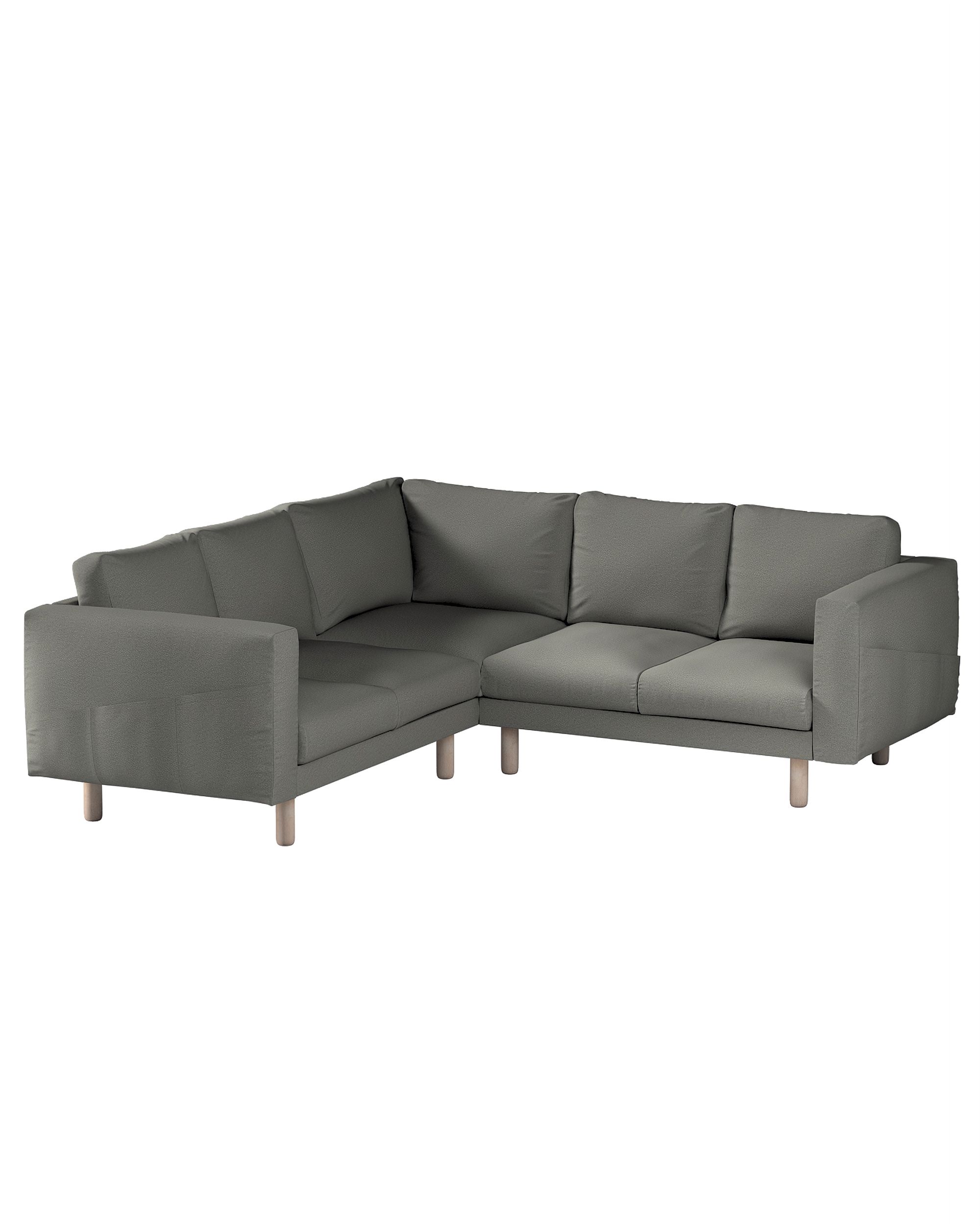 Bezug für Norsborg 4-Sitzer Ecksofa Farbe grau Stoff strukturiert