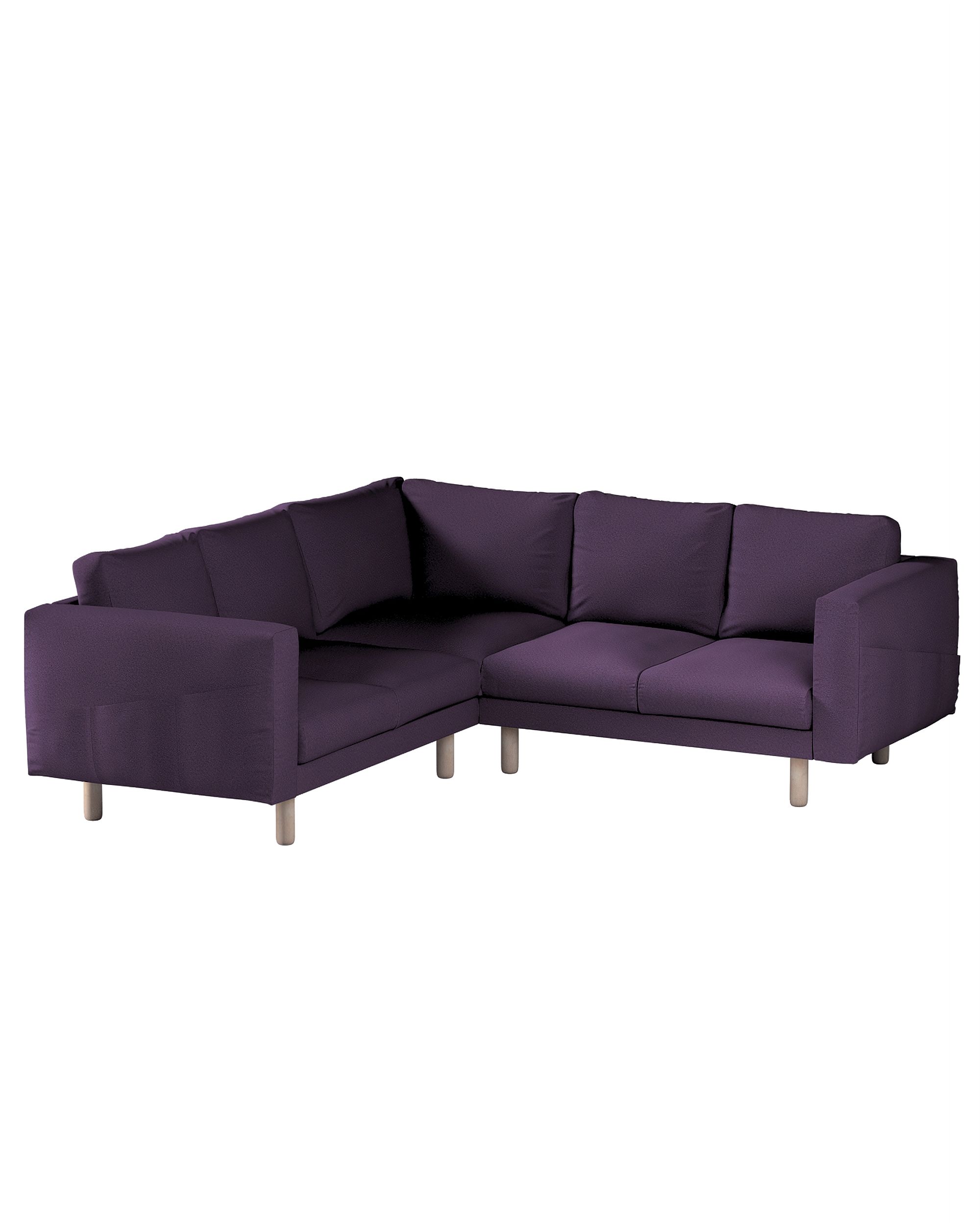 Bezug für Norsborg 4-Sitzer Ecksofa Farbe violett Stoff strukturiert