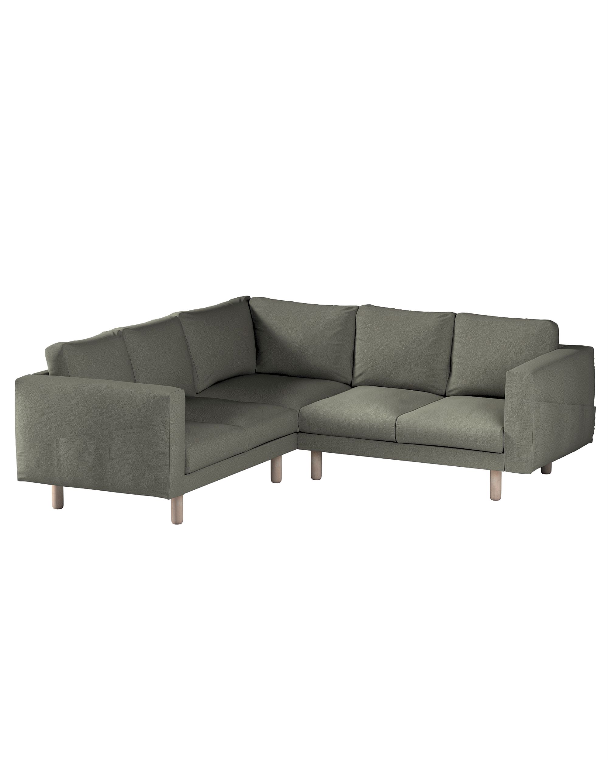 Bezug für Norsborg 4-Sitzer Ecksofa Farbe grau Stoff strukturiert