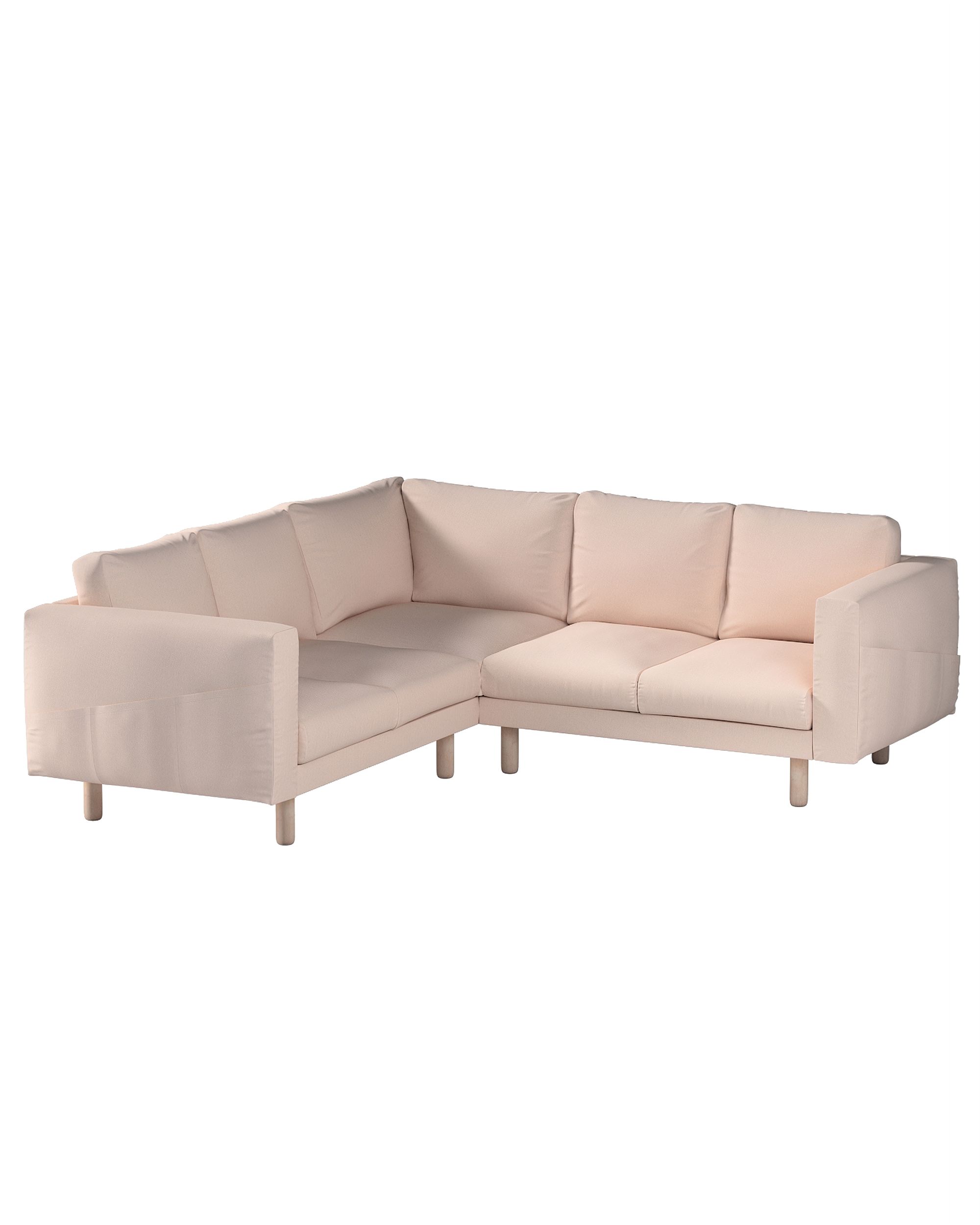 Bezug für Norsborg 4-Sitzer Ecksofa Farbe rosa Stoff strukturiert