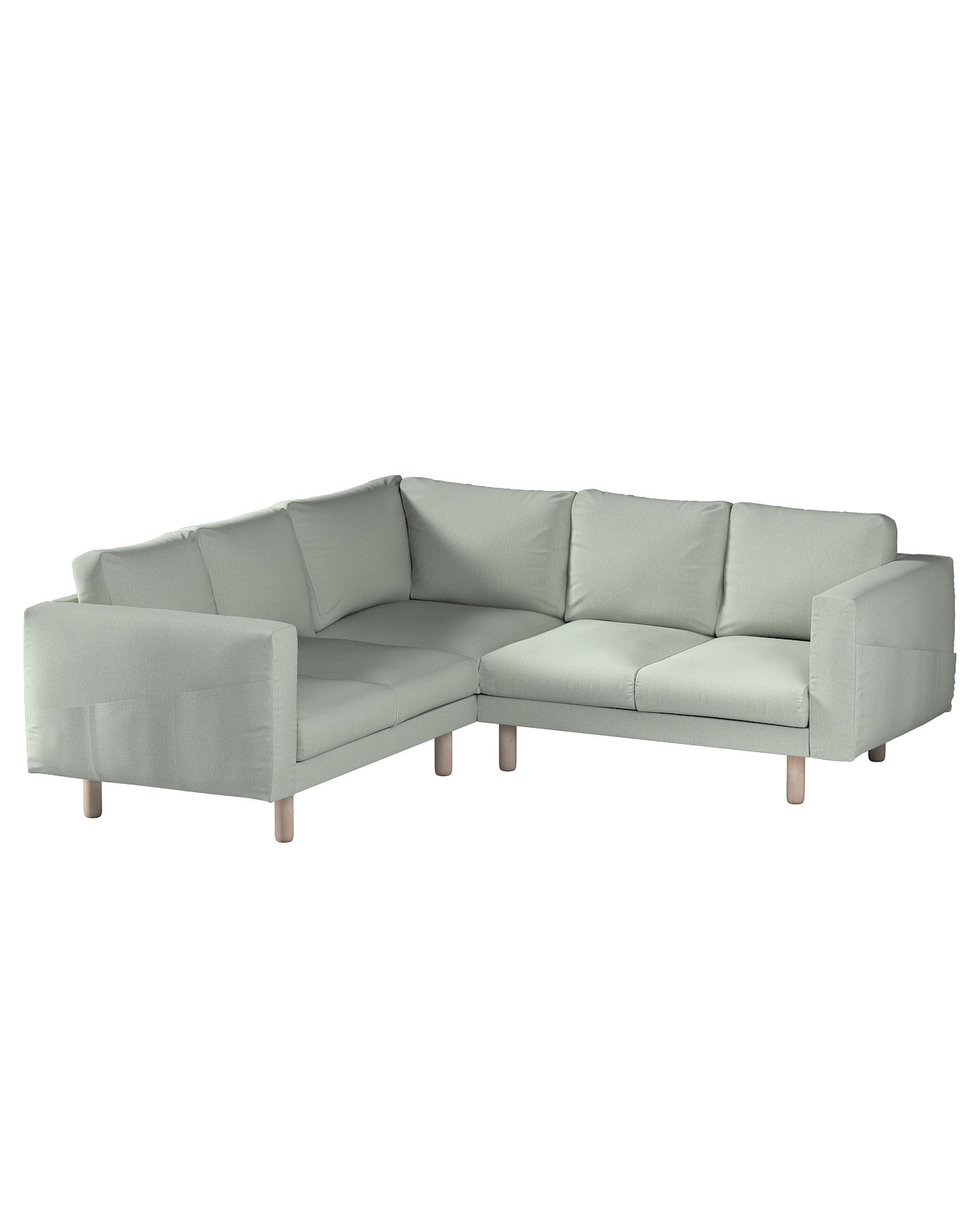 Bezug für Norsborg 4-Sitzer Ecksofa Farbe blau Stoff strukturiert