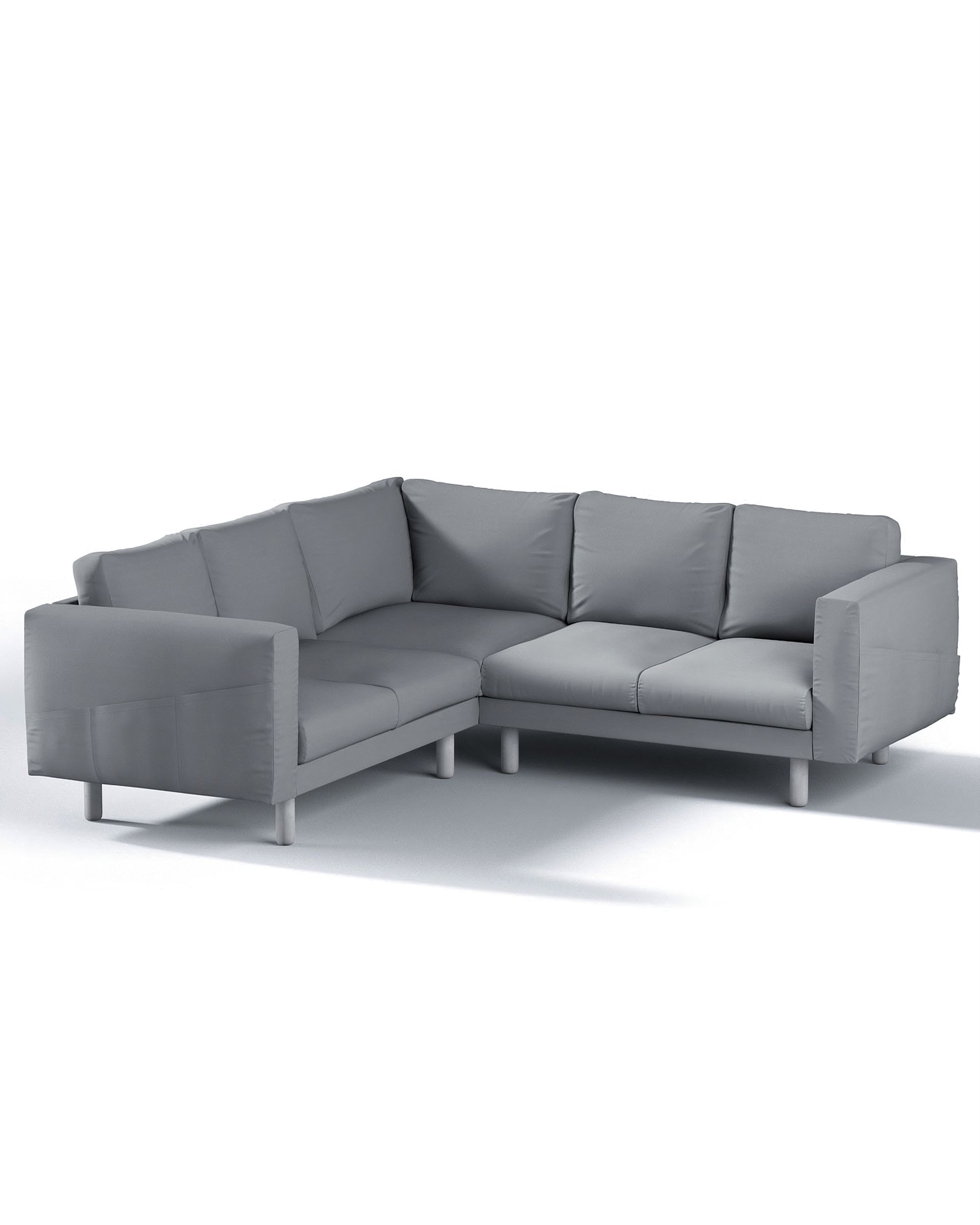 Bezug für Norsborg 4-Sitzer Ecksofa Farbe grau