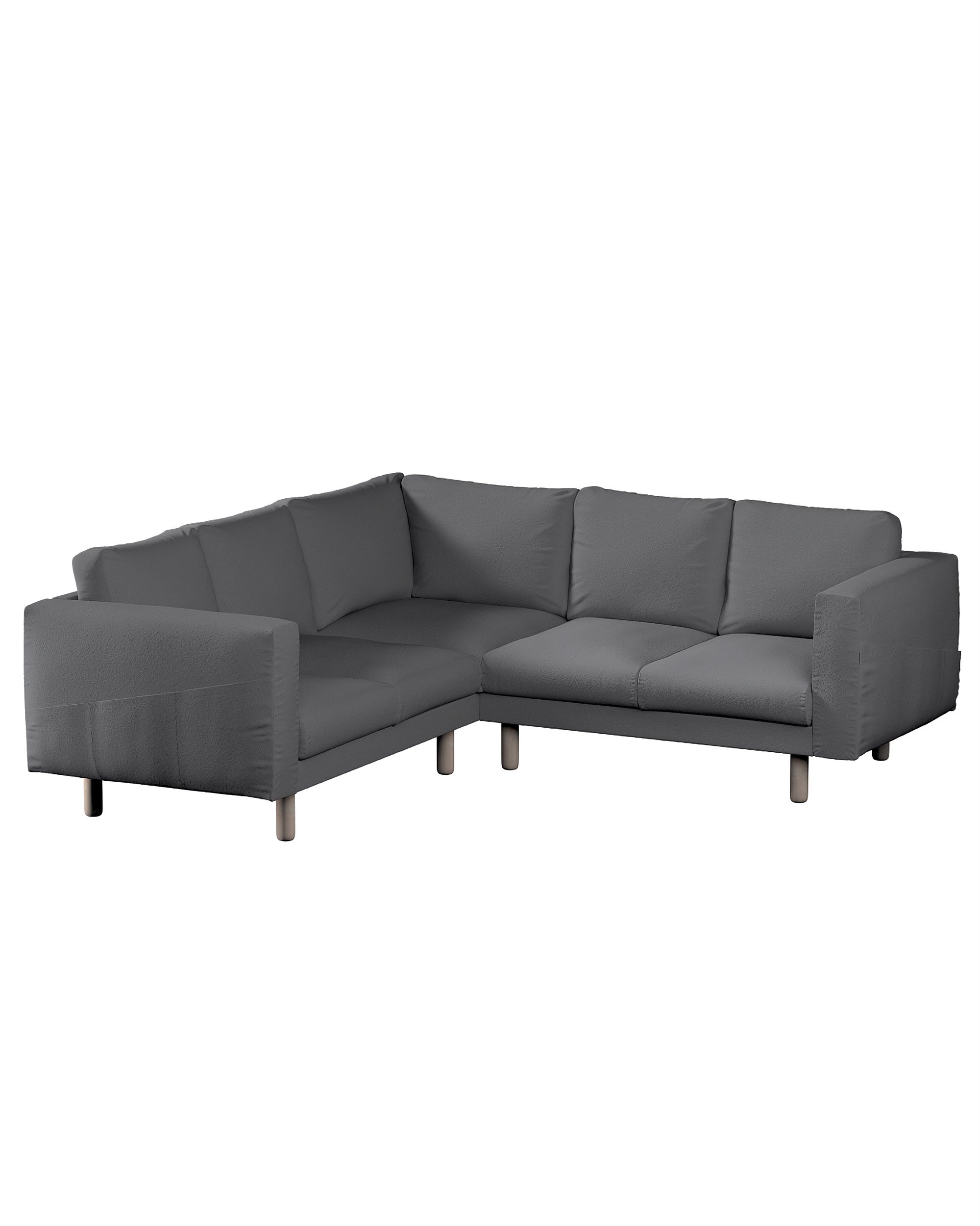 Bezug für Norsborg 4-Sitzer Ecksofa Farbe grau Stoff strukturiert