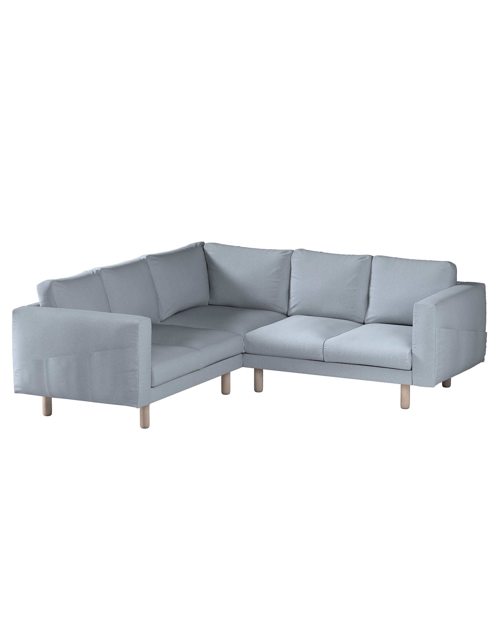 Bezug für Norsborg 4-Sitzer Ecksofa Farbe blau Stoff strukturiert