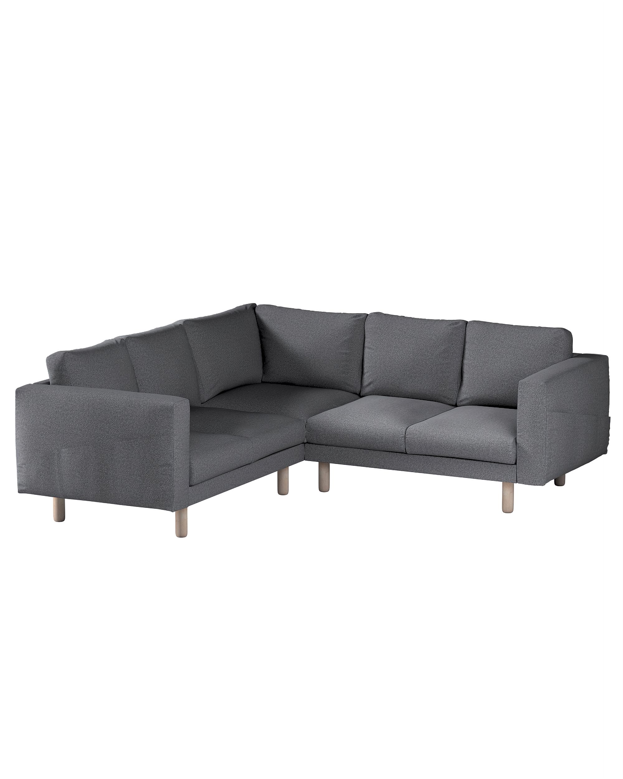 Bezug für Norsborg 4-Sitzer Ecksofa Farbe grau Stoff strukturiert