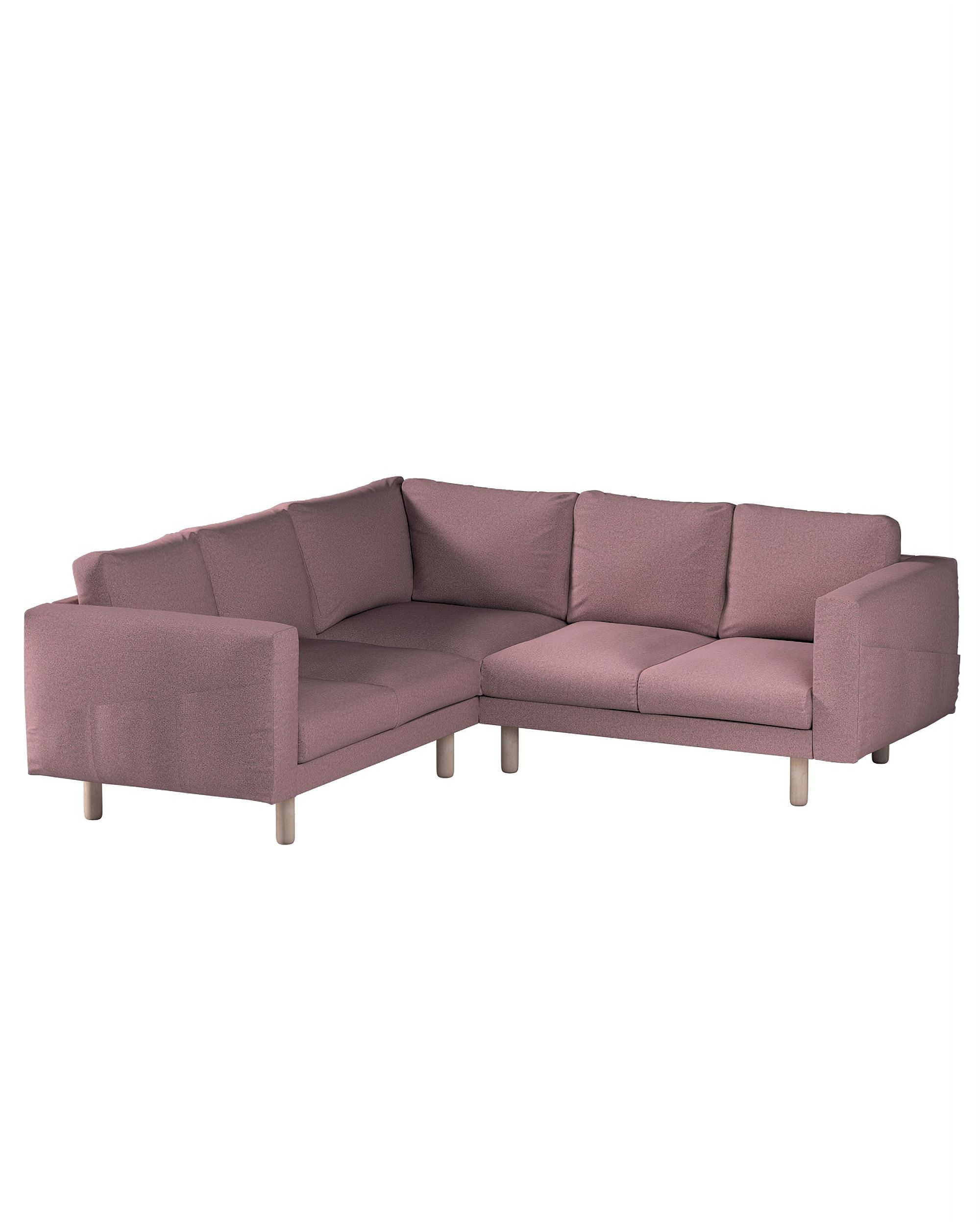 Bezug für Norsborg 4-Sitzer Ecksofa Farbe rosa Stoff strukturiert