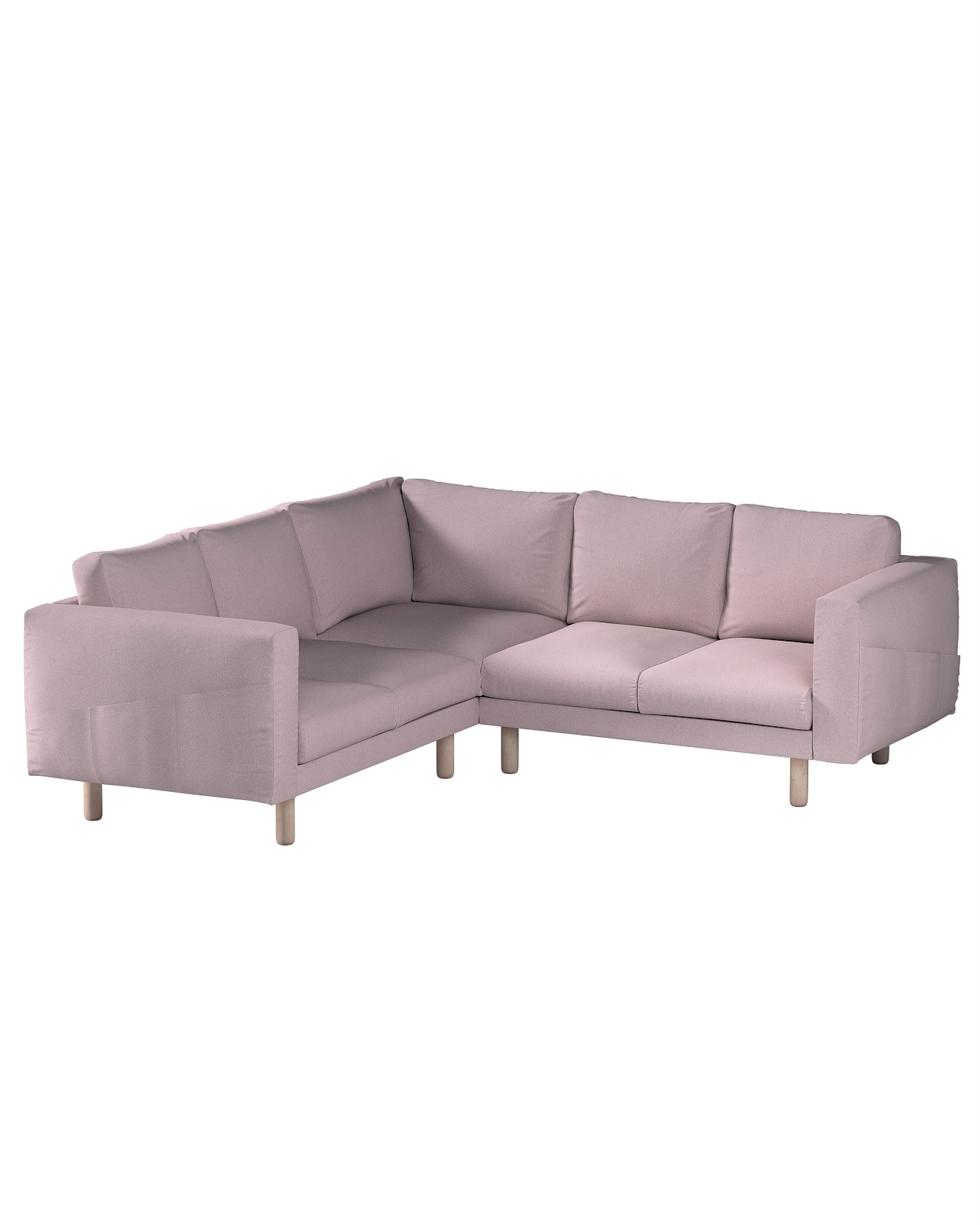 Bezug für Norsborg 4-Sitzer Ecksofa Farbe rosa Stoff strukturiert
