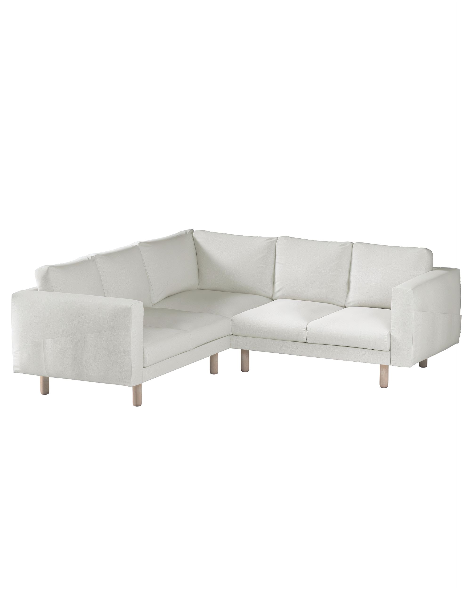 Bezug für Norsborg 4-Sitzer Ecksofa Farbe creme Stoff strukturiert