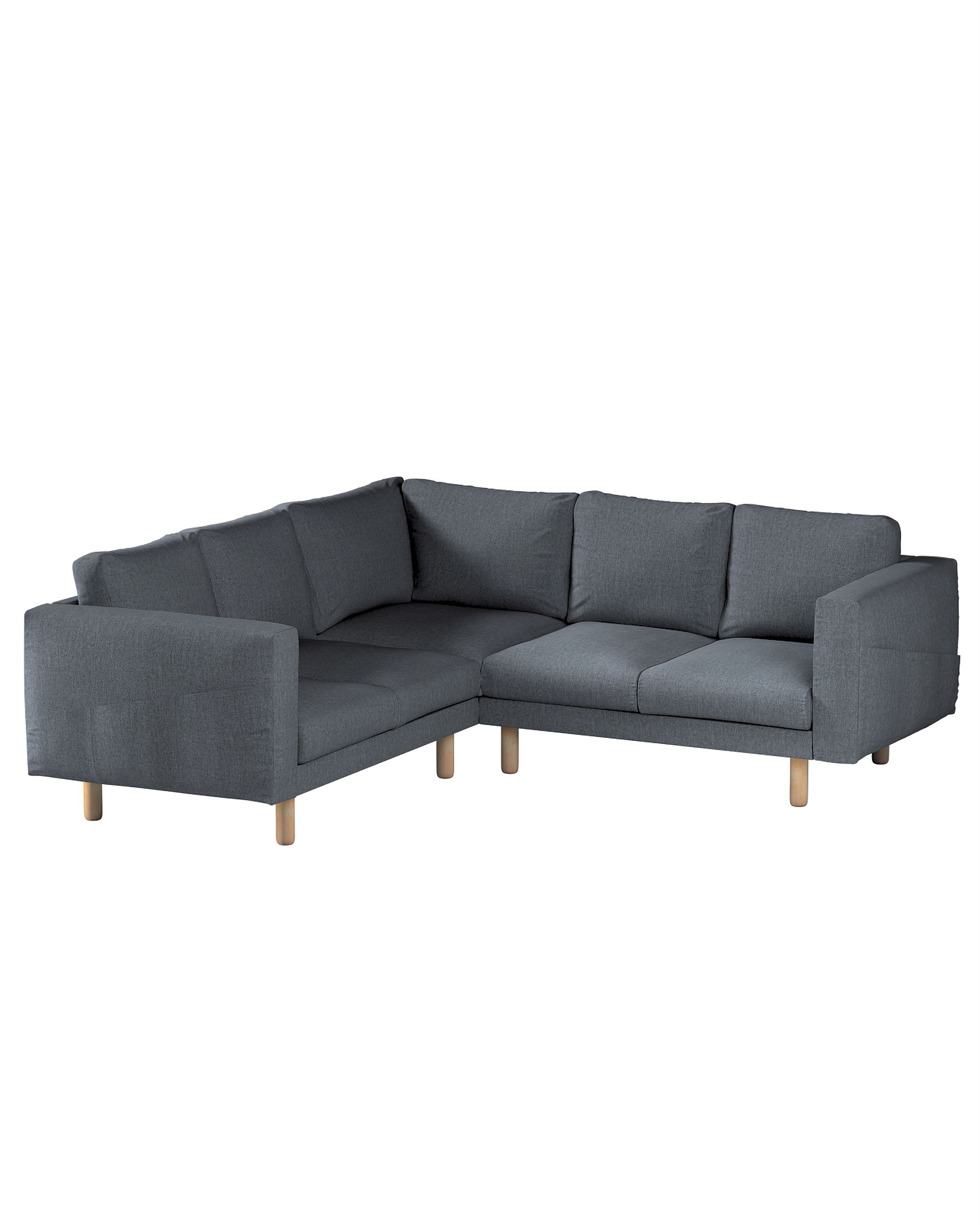 Bezug für Norsborg 4-Sitzer Ecksofa Farbe grau Stoff strukturiert