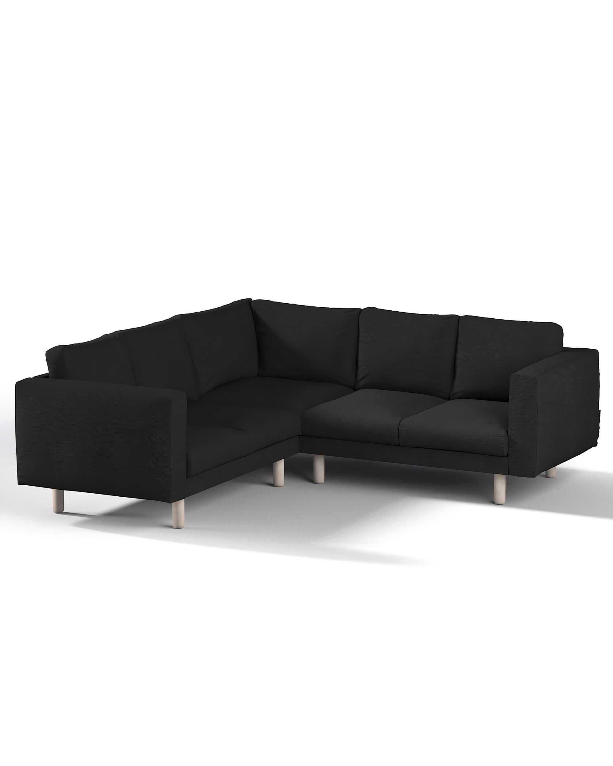 Bezug für Norsborg 4-Sitzer Ecksofa Farbe schwarz Stoff strukturiert