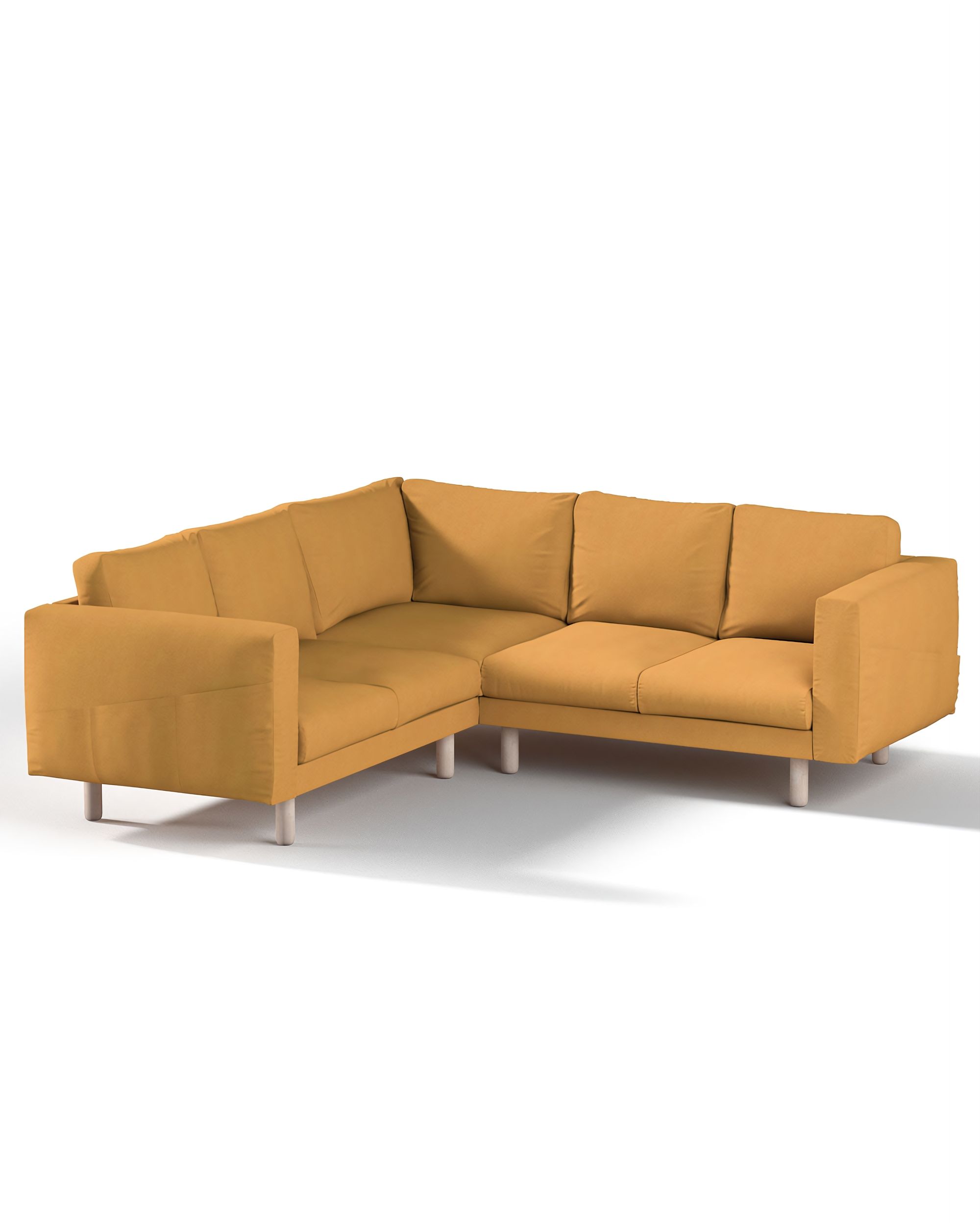 Bezug für Norsborg 4-Sitzer Ecksofa Farbe gelb Stoff strukturiert