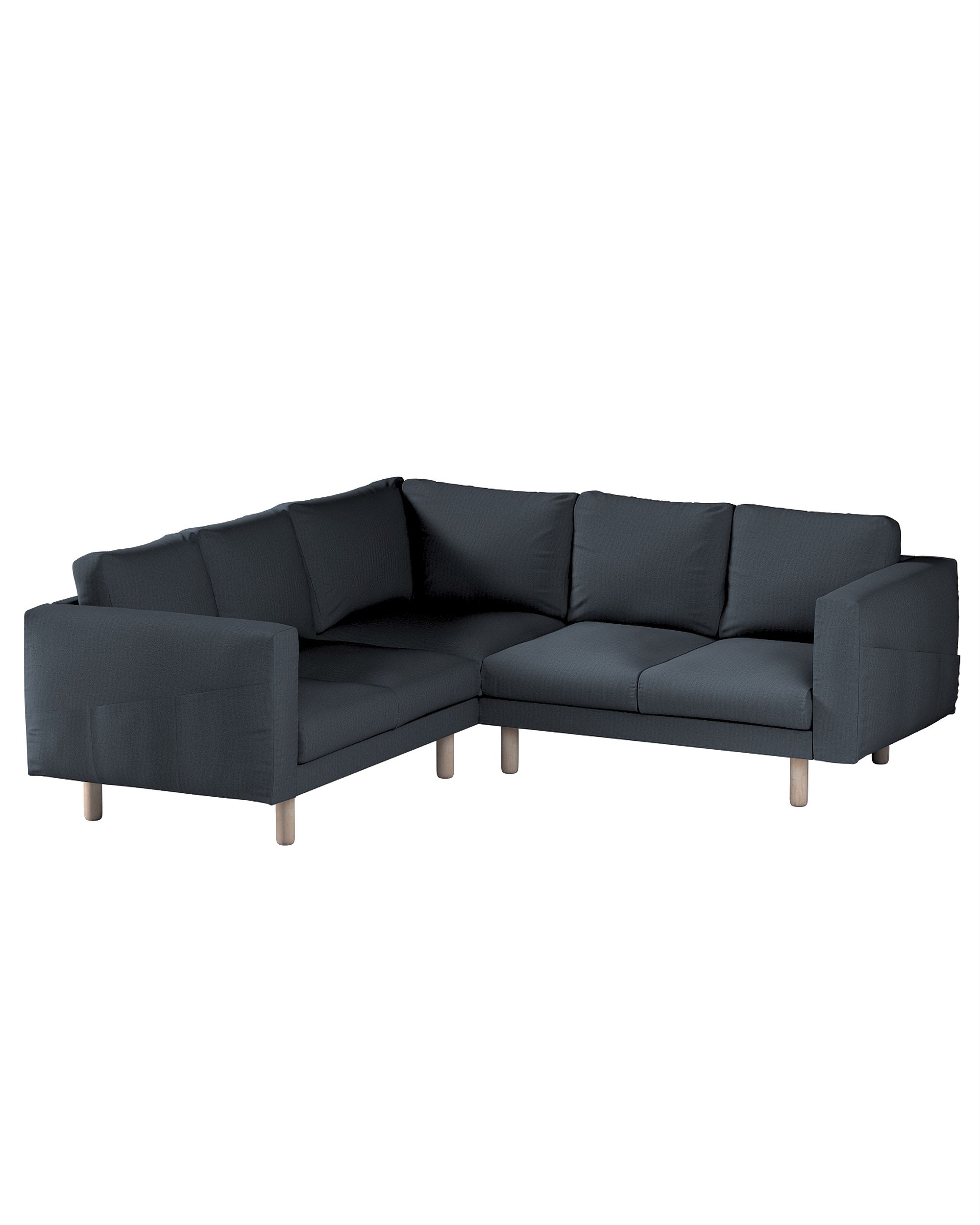 Bezug für Norsborg 4-Sitzer Ecksofa Farbe blau Stoff strukturiert