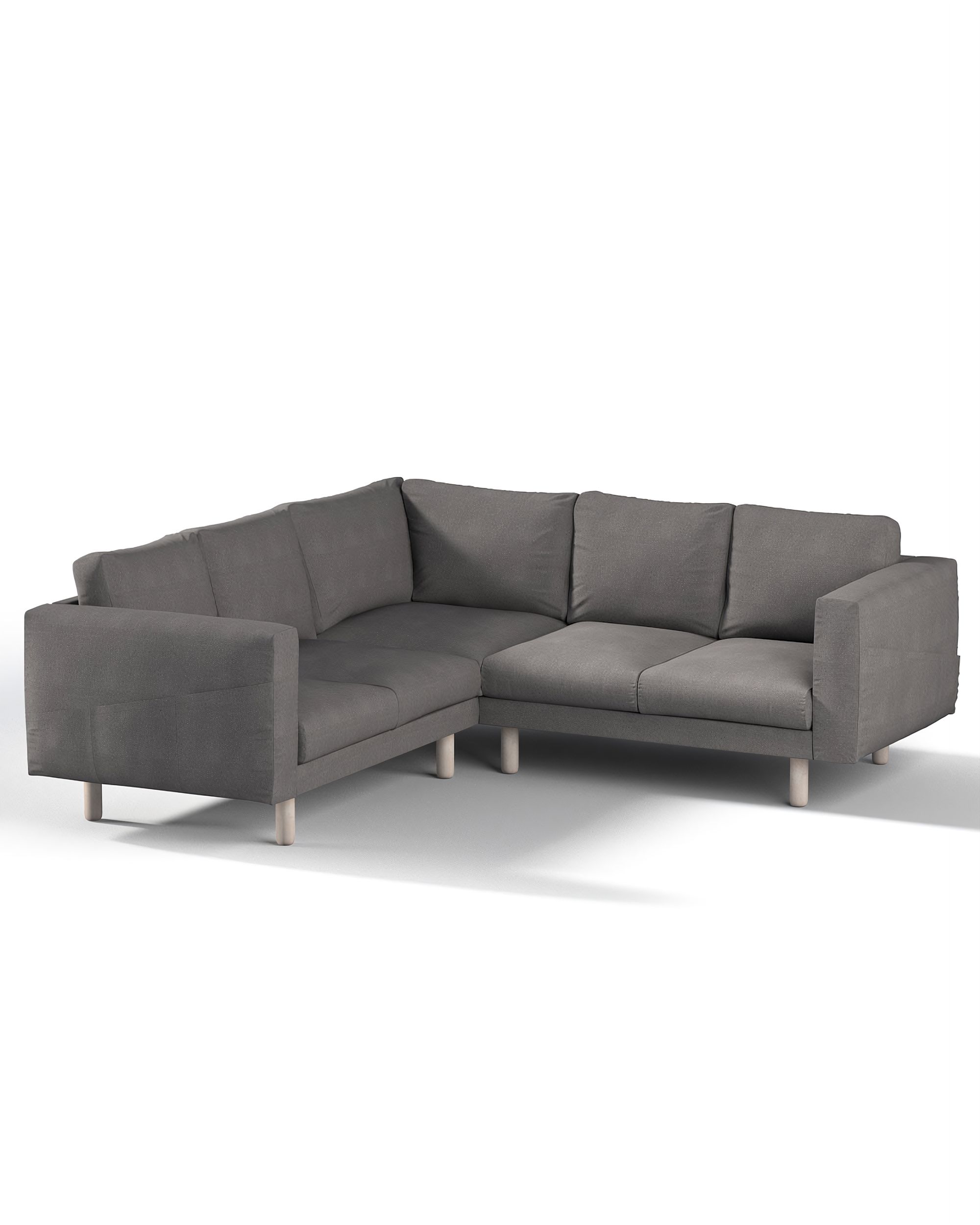 Bezug für Norsborg 4-Sitzer Ecksofa Farbe grau Stoff strukturiert