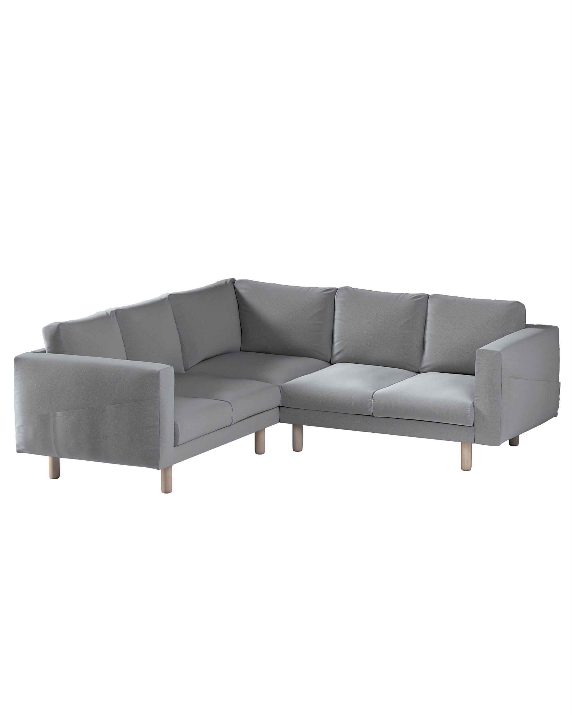Bezug für Norsborg 4-Sitzer Ecksofa Farbe grau Stoff samt