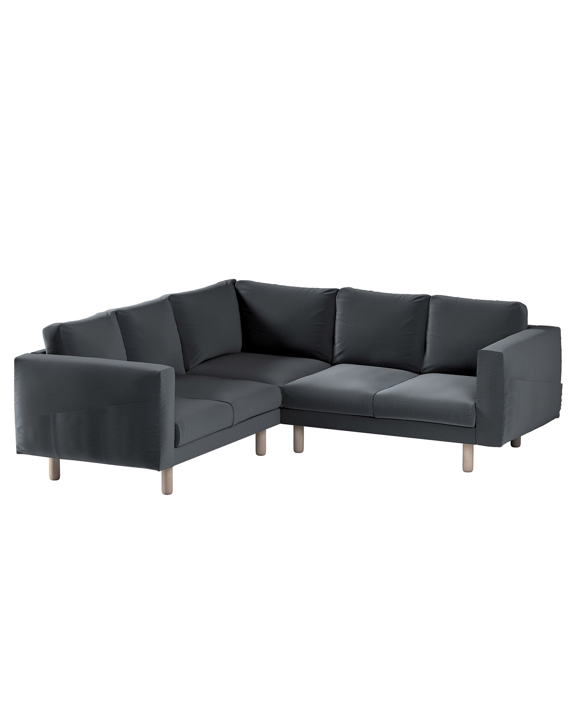 Bezug für Norsborg 4-Sitzer Ecksofa Farbe grau Stoff samt