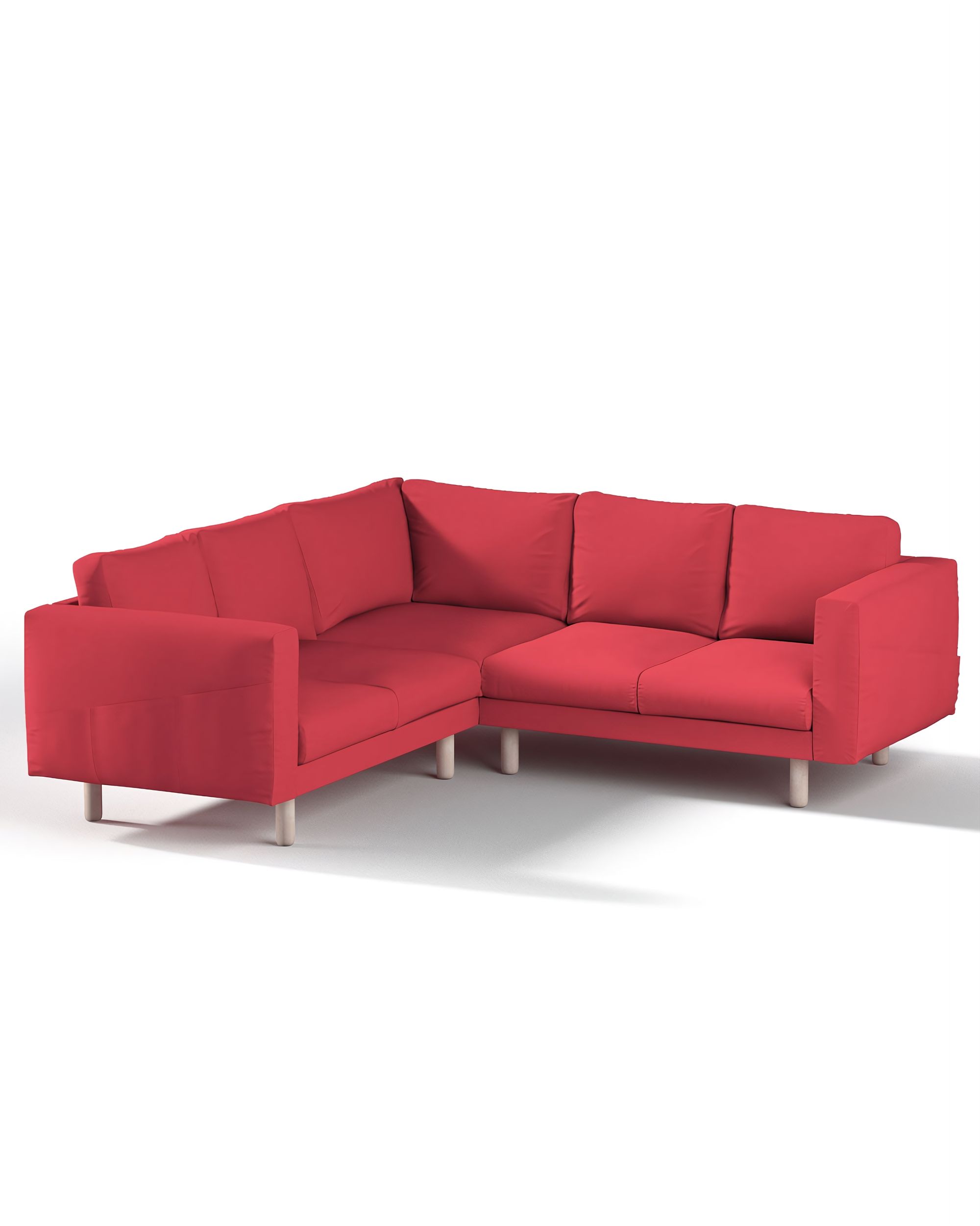 Bezug für Norsborg 4-Sitzer Ecksofa Farbe rot Stoff strukturiert