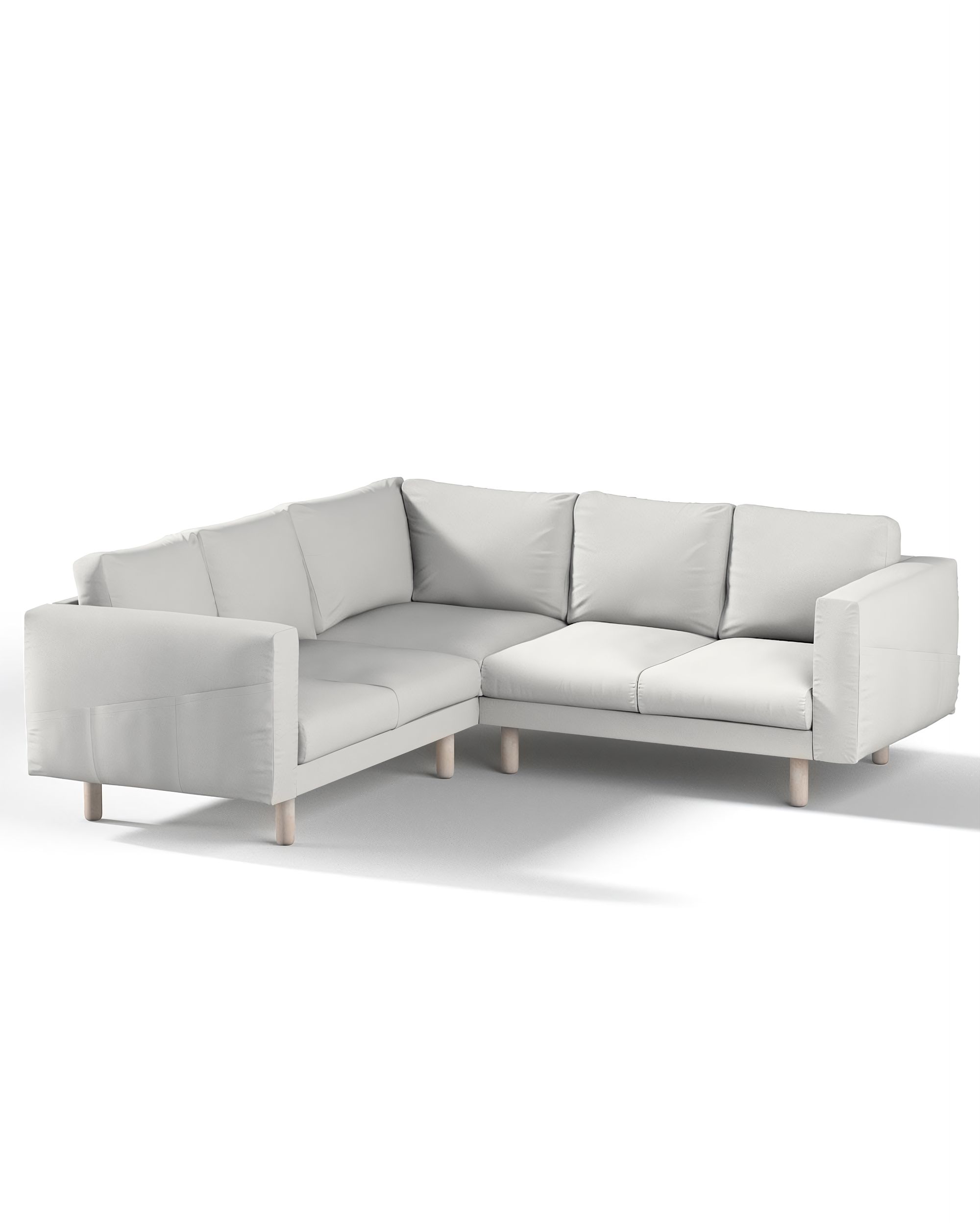 Bezug für Norsborg 4-Sitzer Ecksofa Farbe grau Stoff strukturiert
