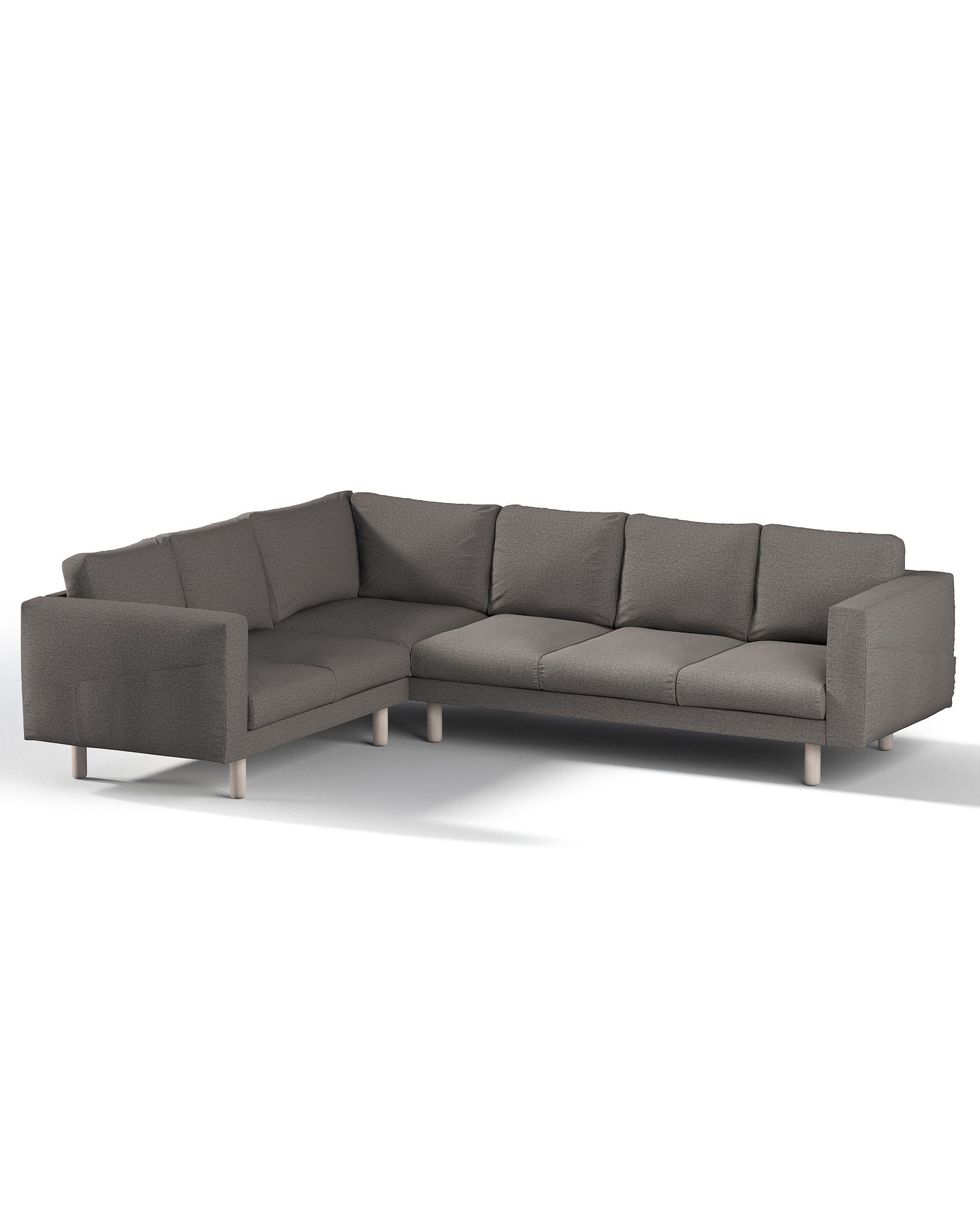 Bezug für Norsborg 5-Sitzer Ecksofa Farbe grau Stoff strukturiert