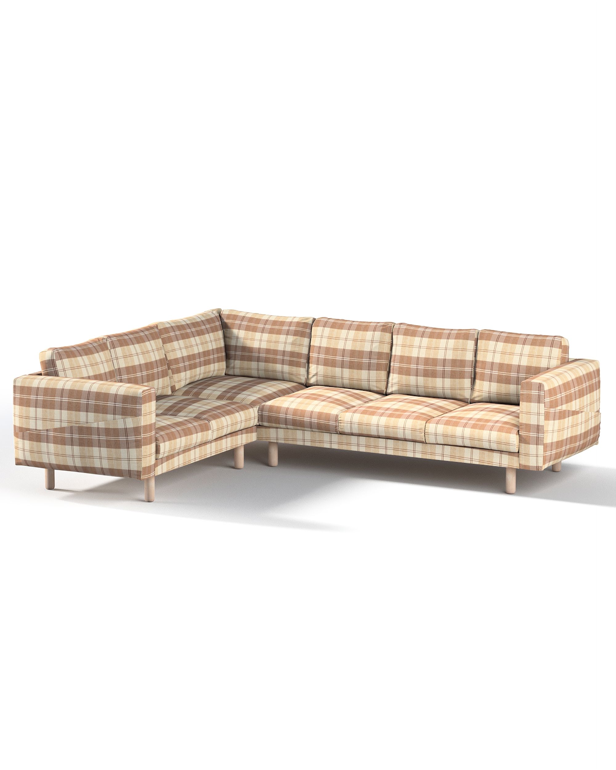 Bezug für Norsborg 5-Sitzer Ecksofa Farbe beige Stoff strukturiert, gemustert