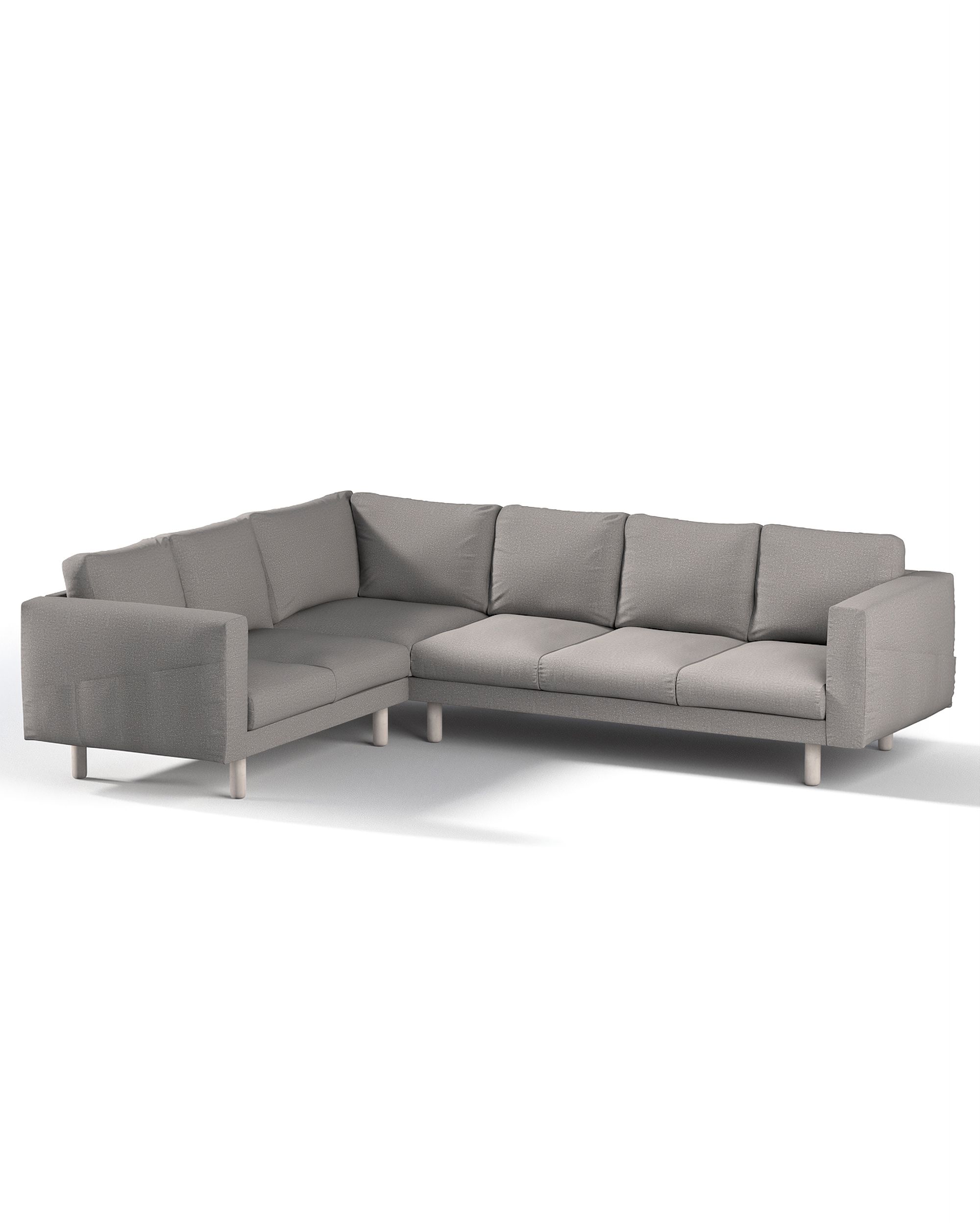 Bezug für Norsborg 5-Sitzer Ecksofa Farbe grau Stoff strukturiert